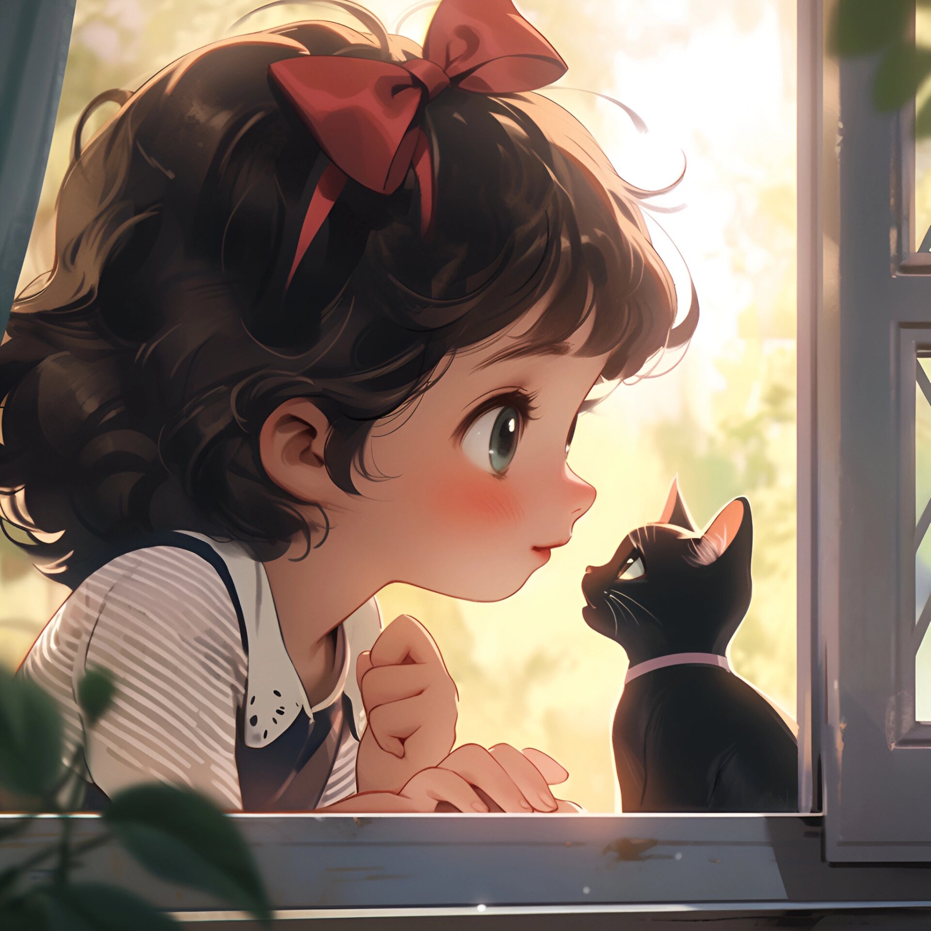 可爱头像丨少女与黑猫 这么卡哇伊的可爱女头有没有萌到你