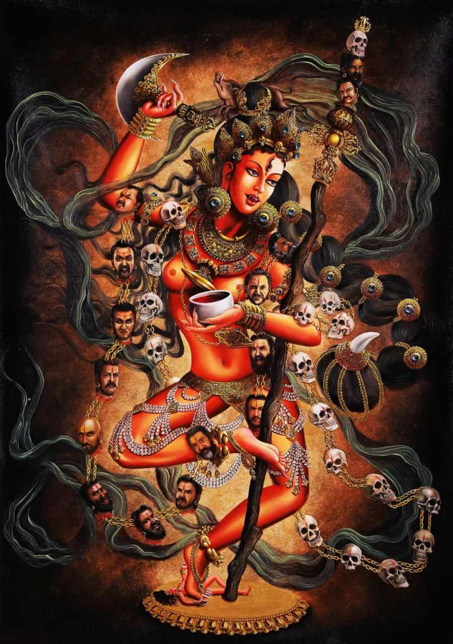 3w 金刚亥母是一位女性神祇,在藏传佛教噶举派中,她为女性本尊之首