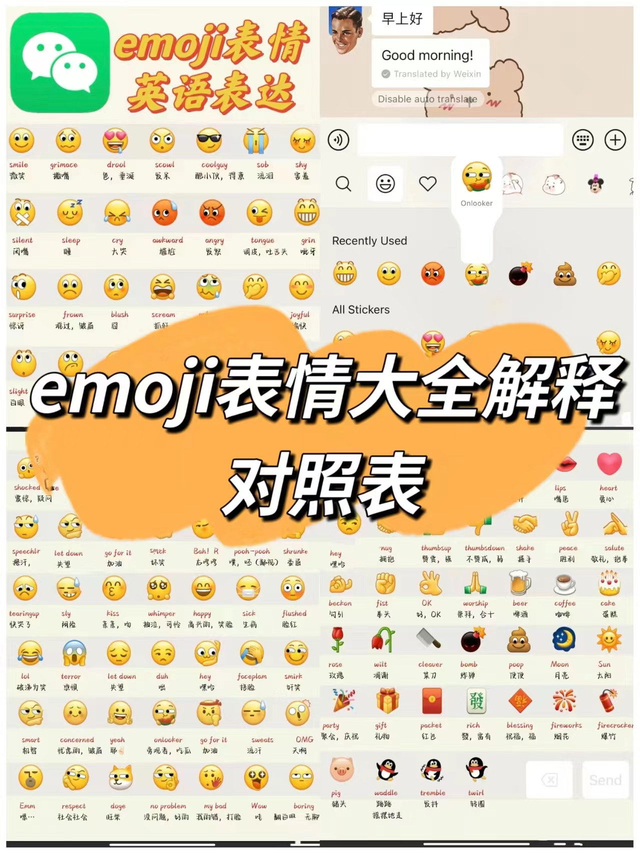 emoji表情大全解释 对照表