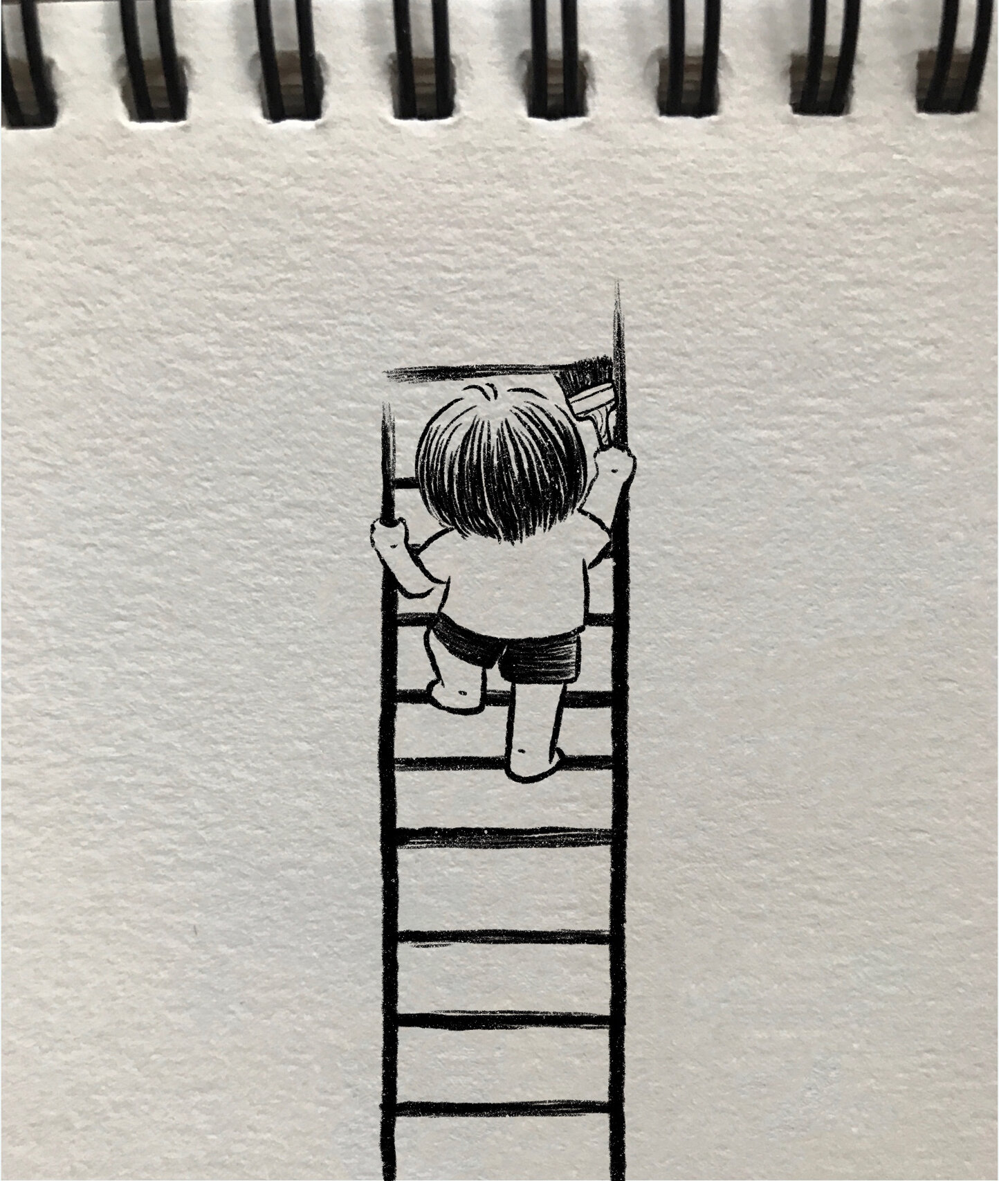 简笔画·半山腰总是最挤的 你得去山顶看看98 前途似锦 我们全力以