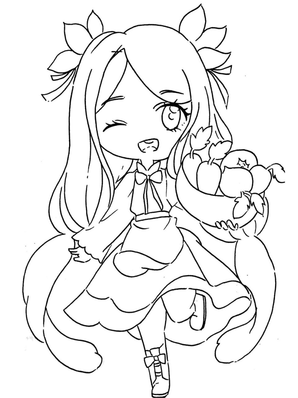 q版动漫女生人物|初级动漫女生(附线稿) 临摹标明出处