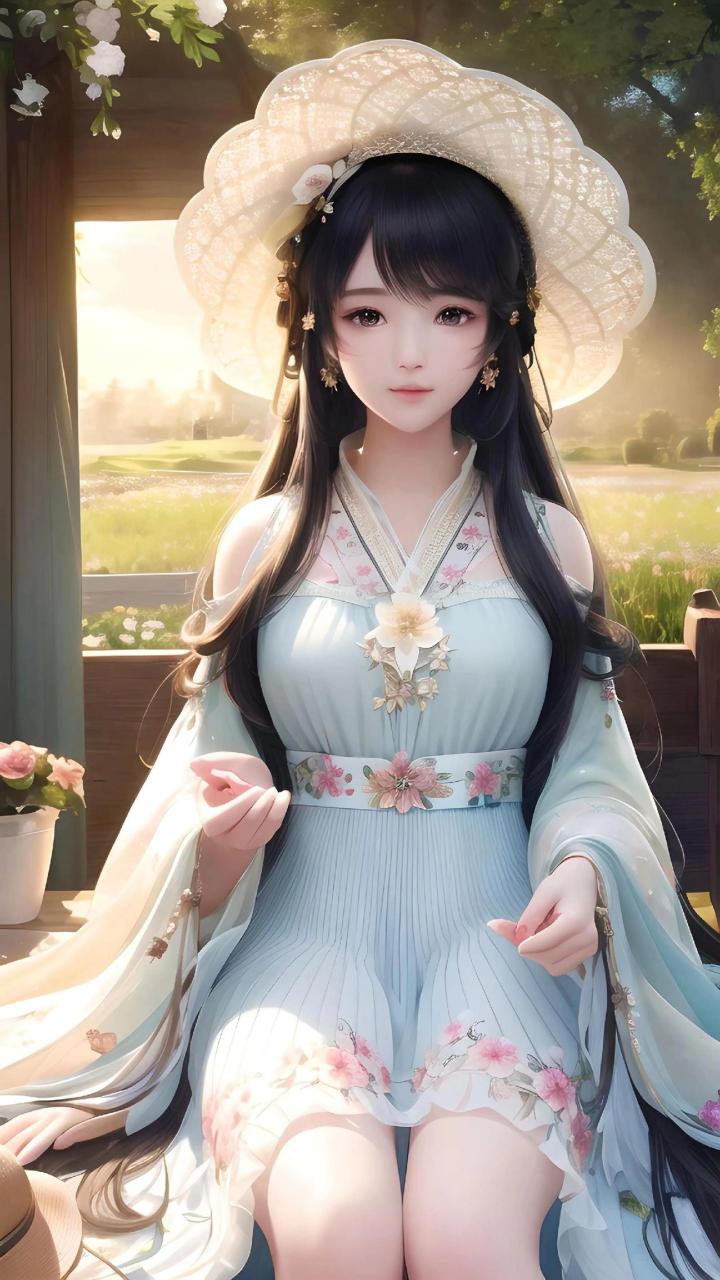 二次元古风美女二次元动漫,二次元少女,可爱到爆炸的小仙女.