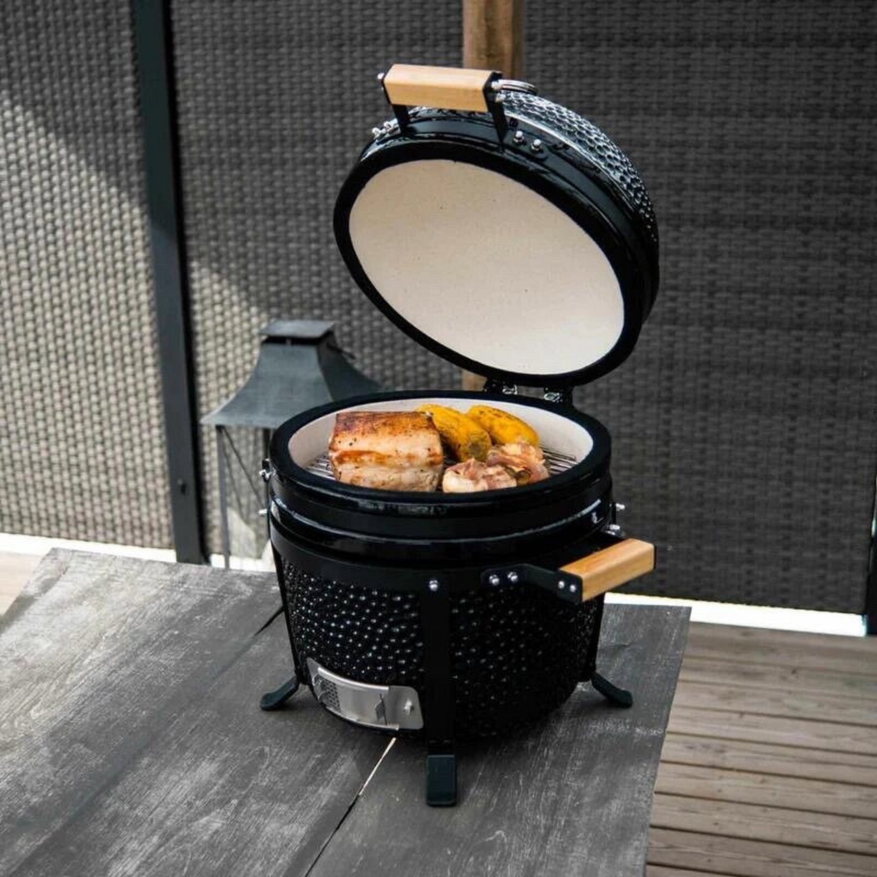 户外陶瓷烧烤炉15寸桌面款kamado bbq grill 96 kamado  grill