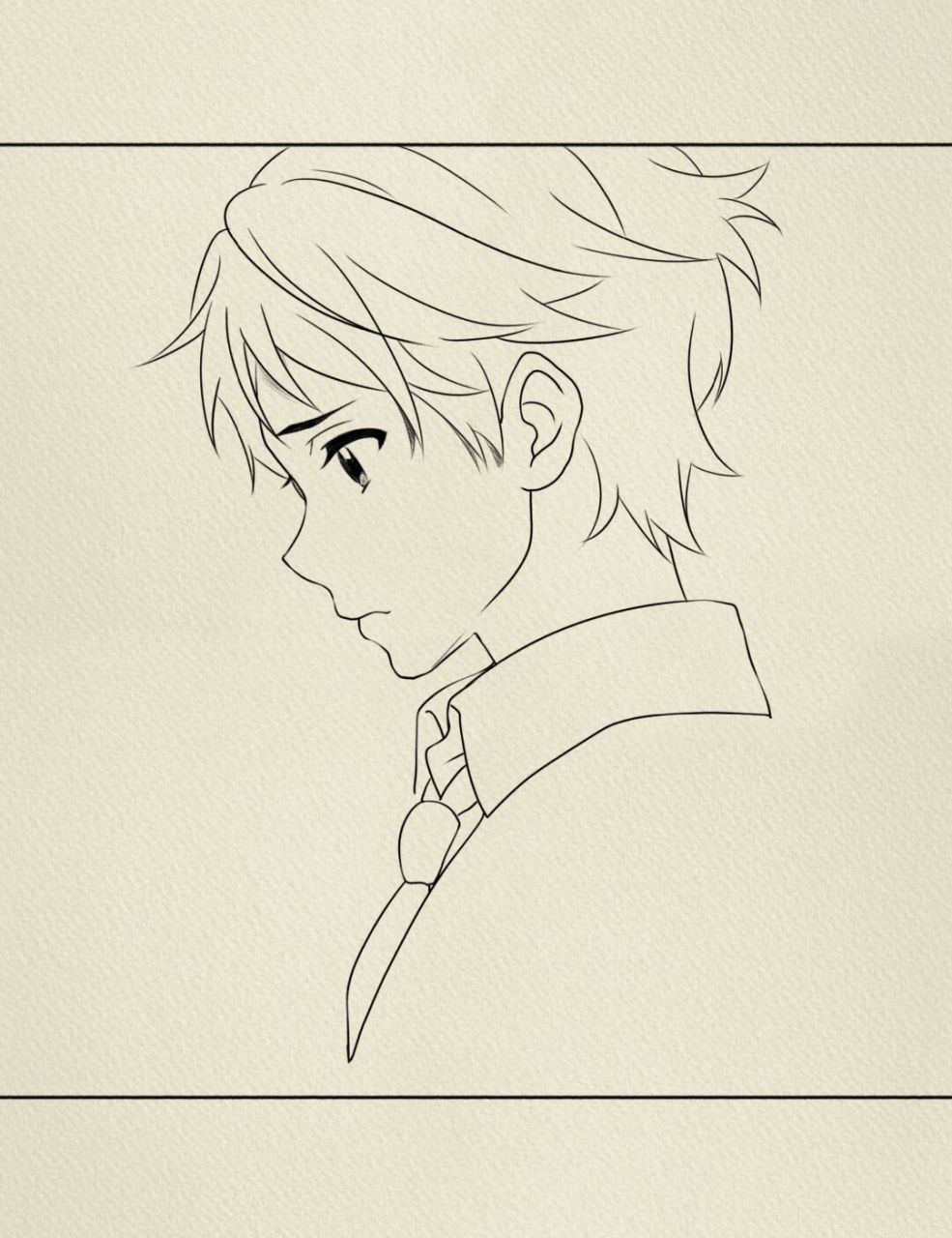 金黄,少年也终将成为宝藏 #动漫男头# #男头# #铅笔画# #男生头像