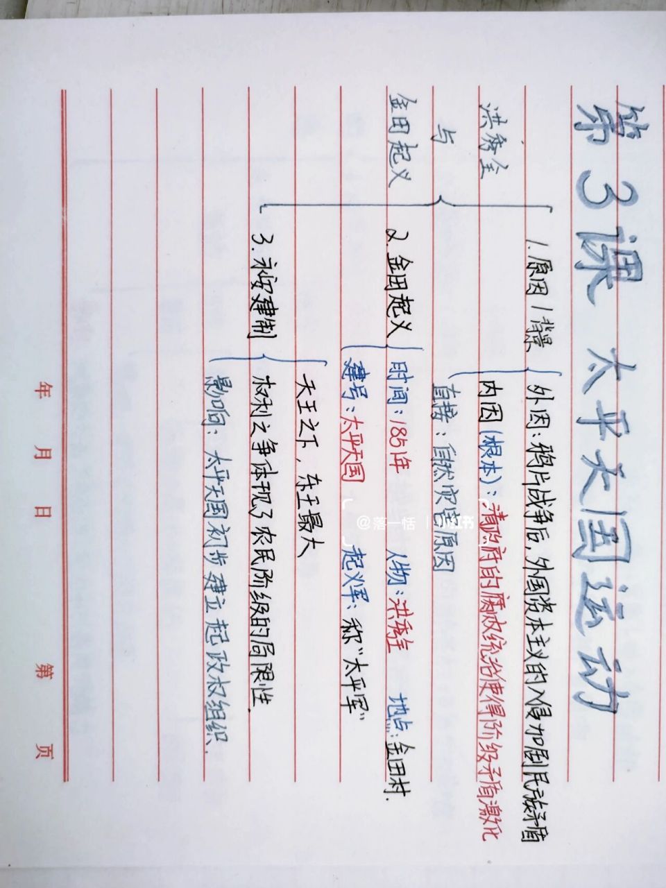 八上历史第三课思维导图