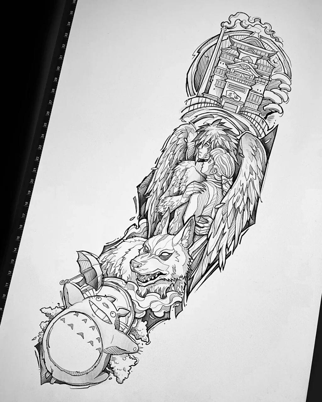 欧美花臂纹身手稿1(多图) 欧美花臂纹身手稿(多图)