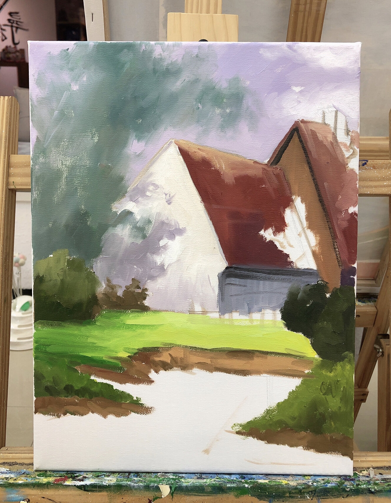 油画风景|步骤分析图