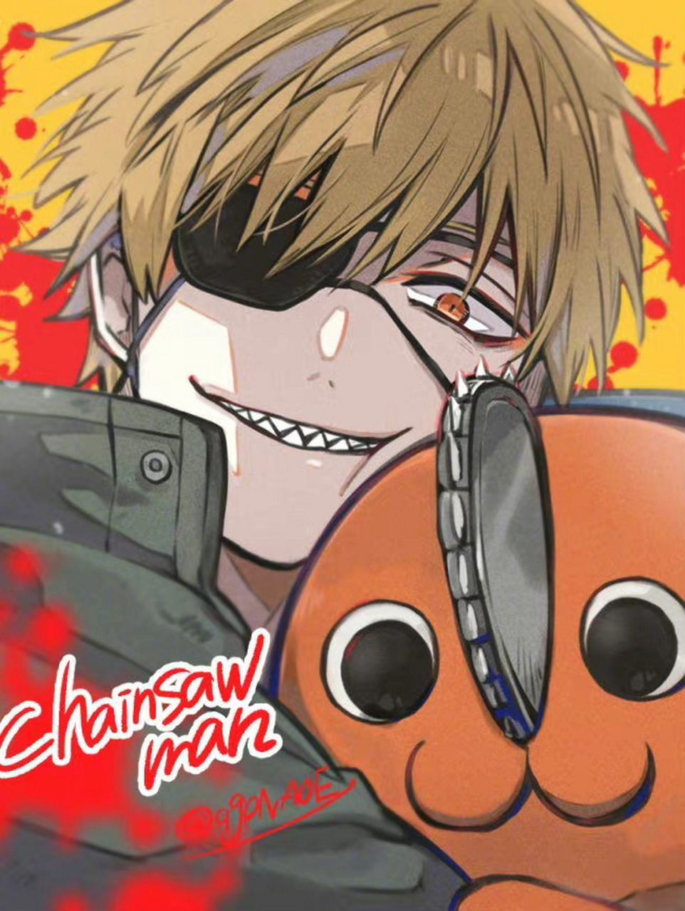 电锯人# 『青春×机关枪』作者naoe画的电次&波奇塔