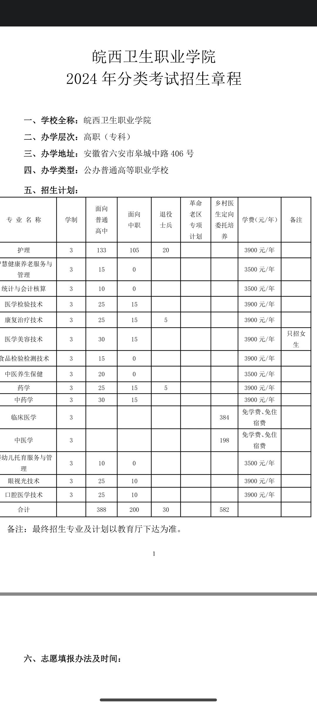 皖西卫生职业学院简介图片