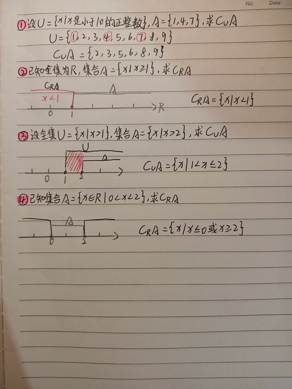 交集并集补集 同学们看懂了吗 有不会的评论区讨论哦