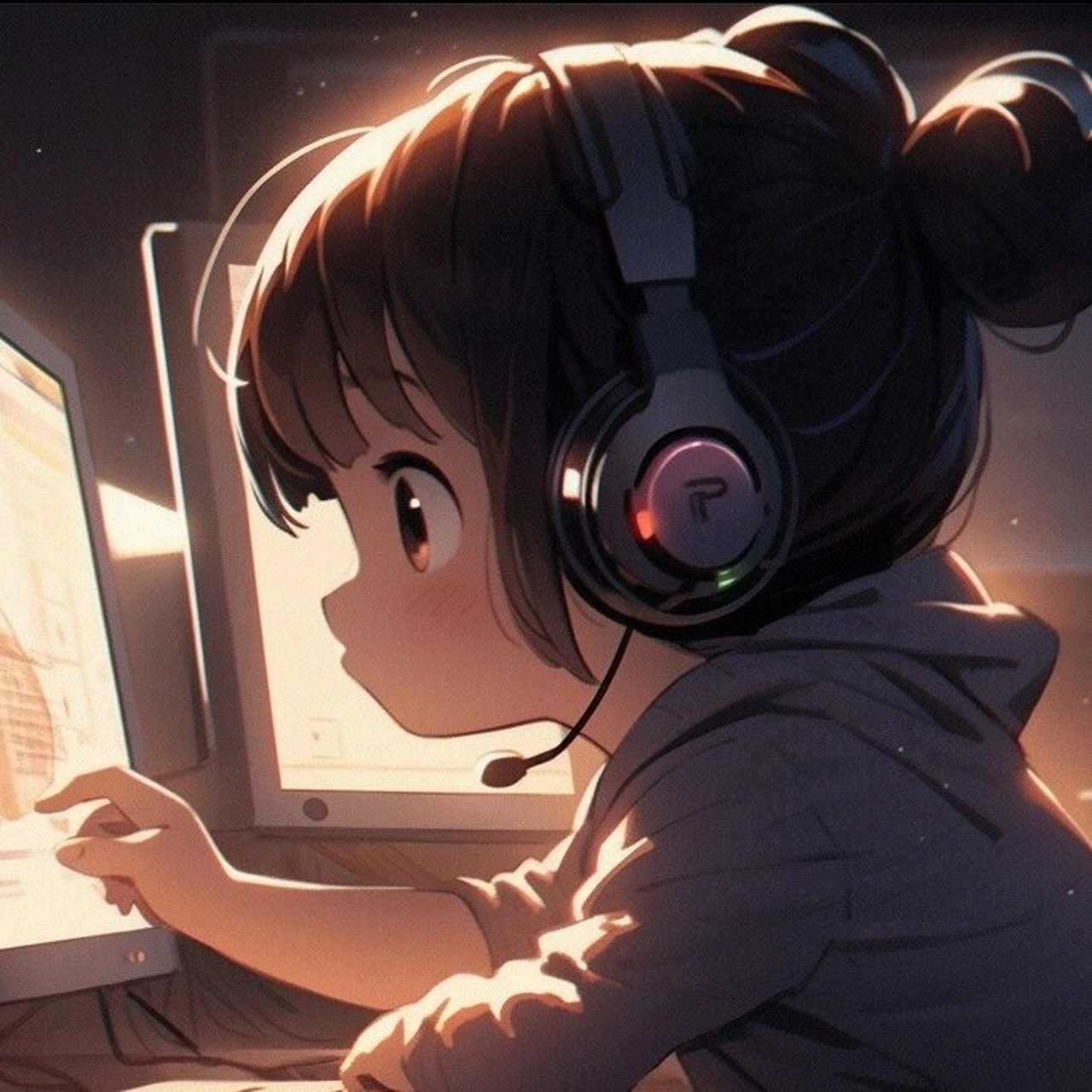 06可爱大头|女生头像97 屏幕不睡我不睡,我给屏幕交电费!