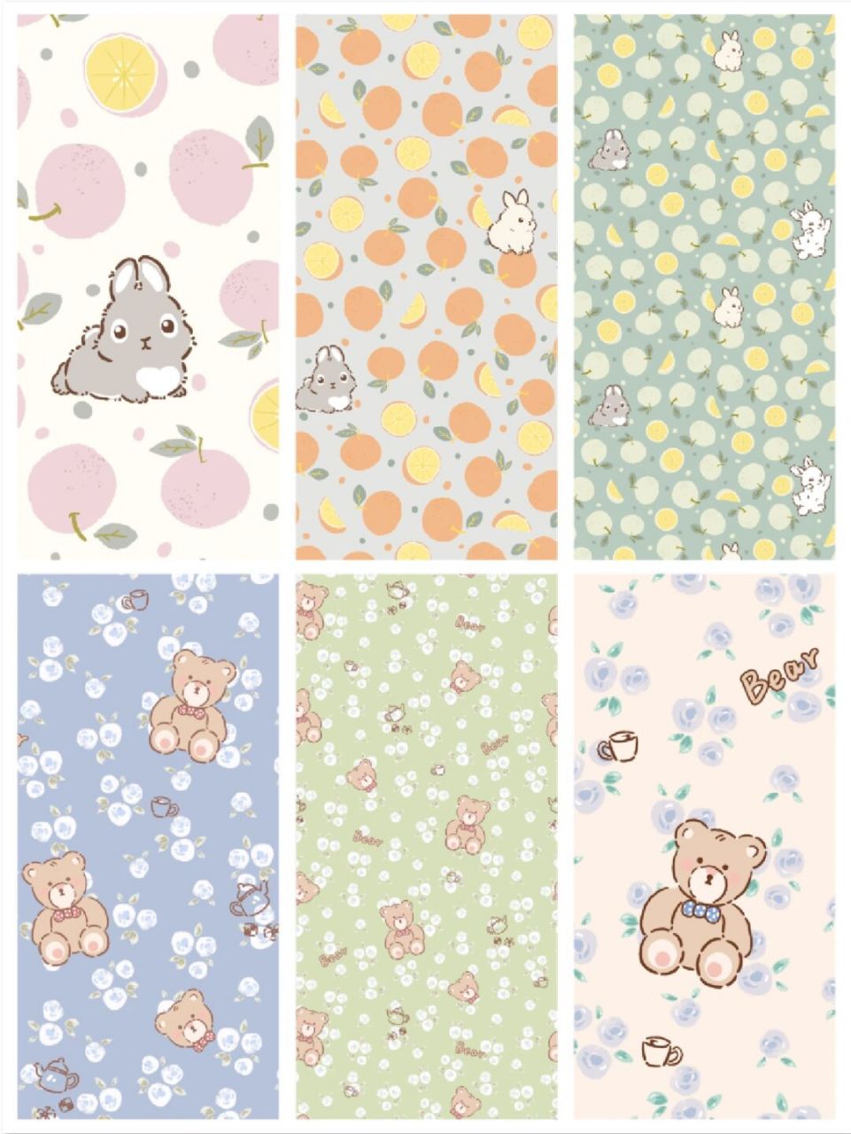 678期 休闲色系水果卡通图案 壁纸 #壁纸# #原创壁纸# #手机壁纸