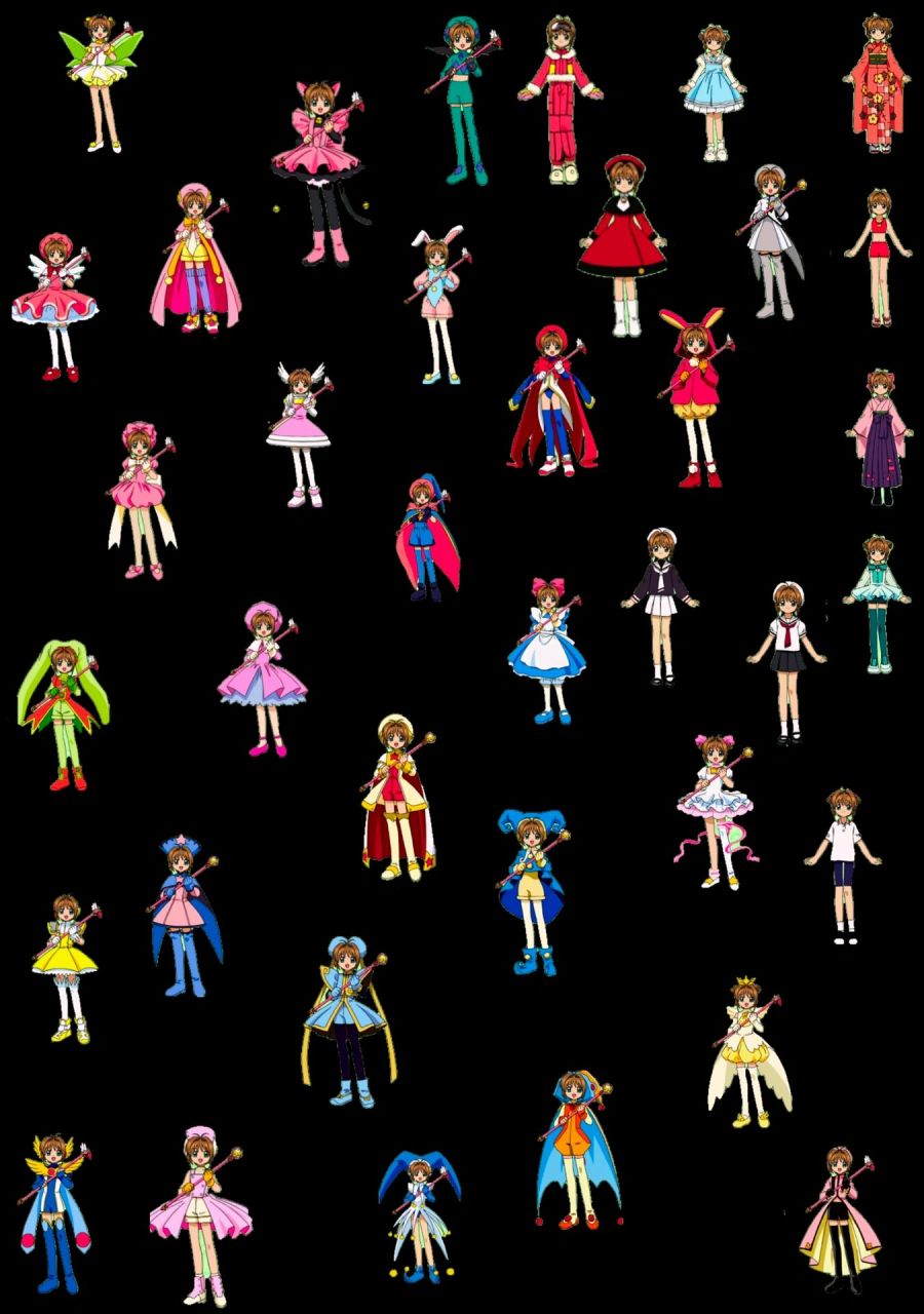 免扣透明贴纸素材第二期:百变小樱 第二期:百变小樱 免扣图:png格式