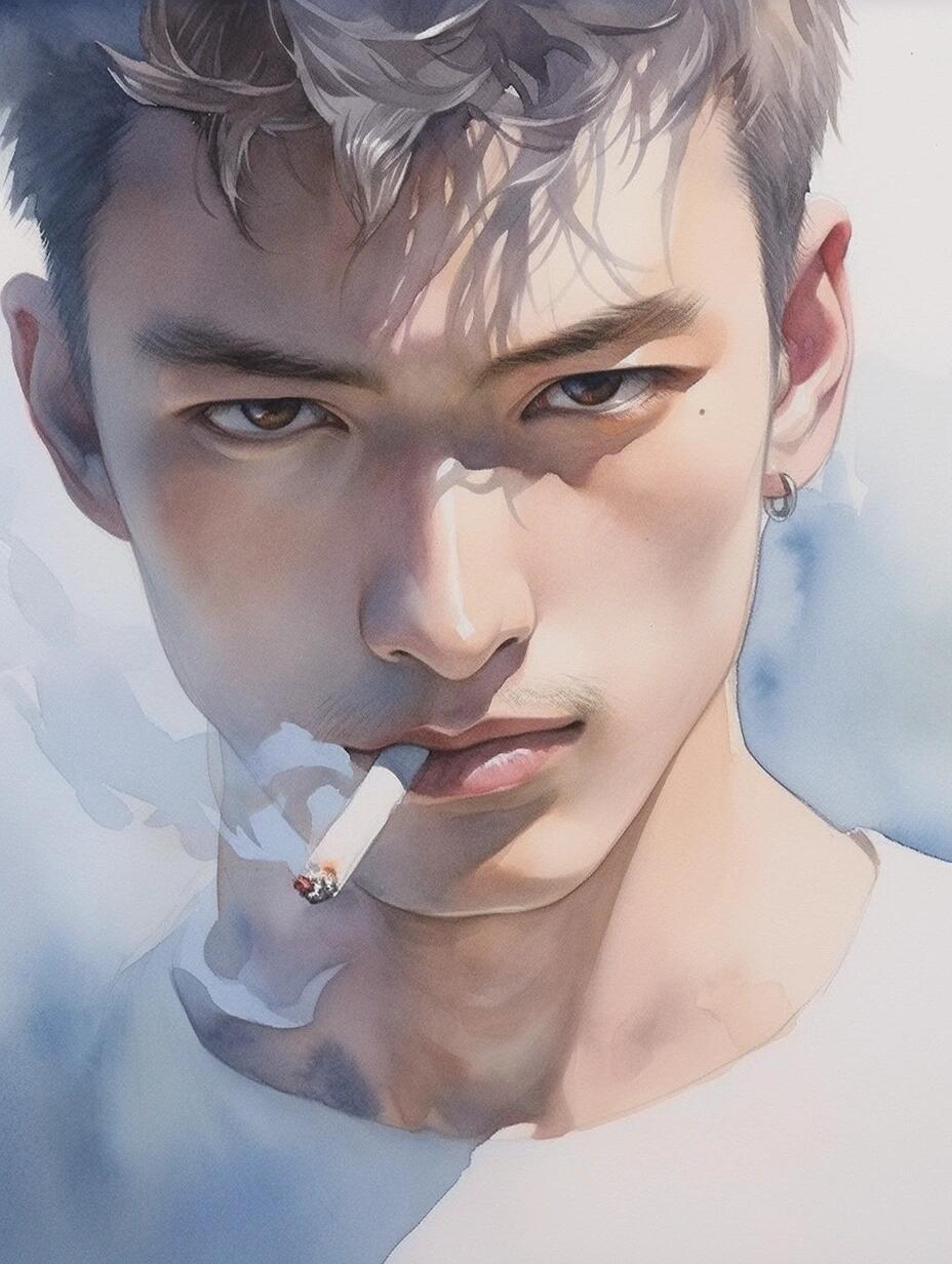 治愈系头像|抽烟的大叔