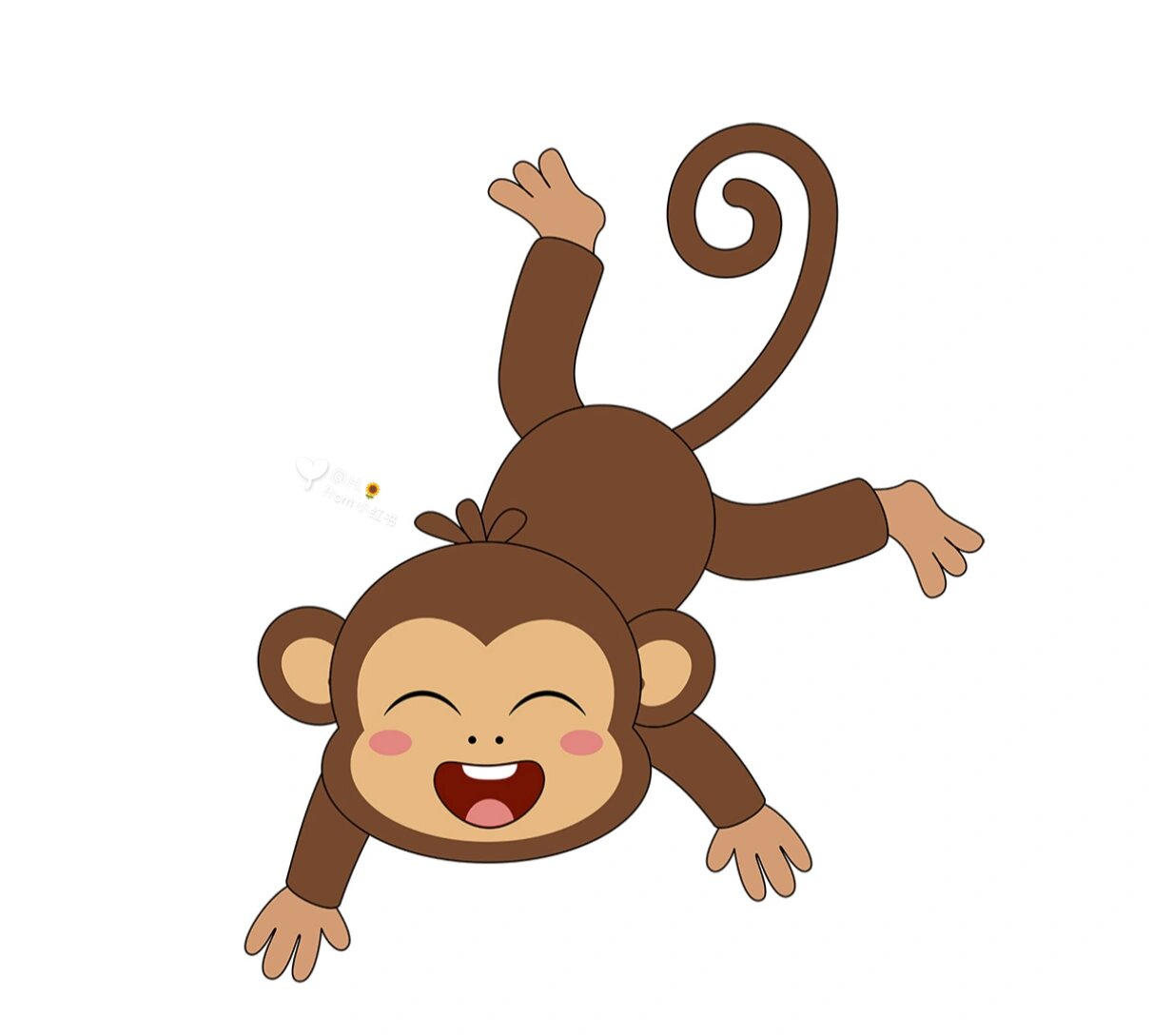 绘画素材‖卡通动物‖上蹿下跳的小猴儿