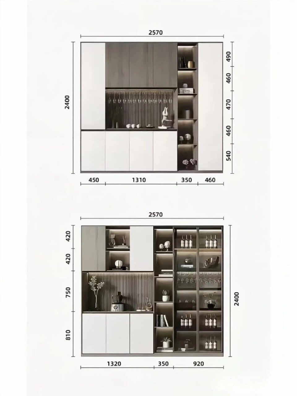 12款高端酒柜设计,有尺寸,赶紧收藏起来