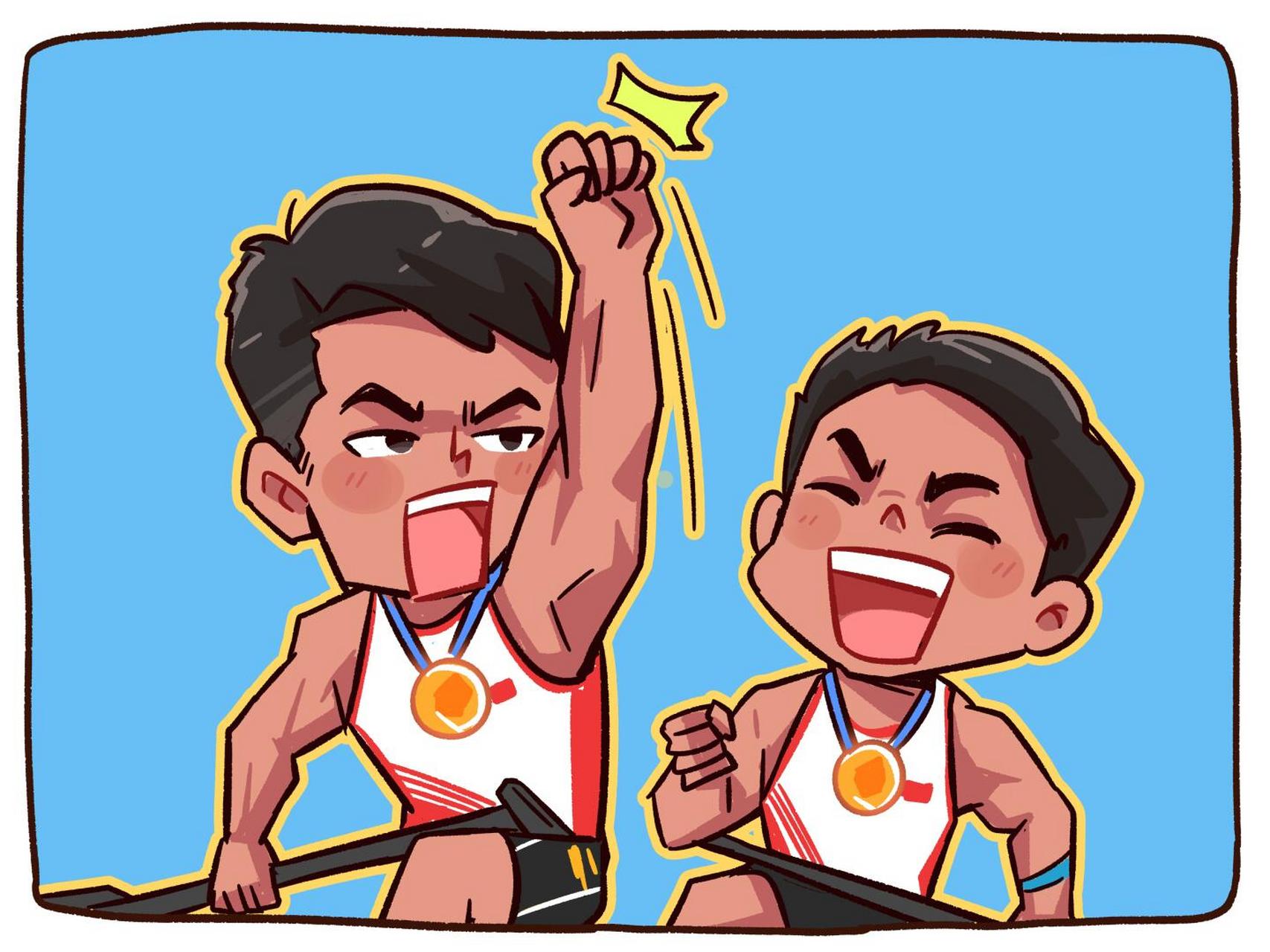 光sir手绘# #q版# #皮划艇# #巴黎奥运会# #巴黎天天聊# #我的赛驶