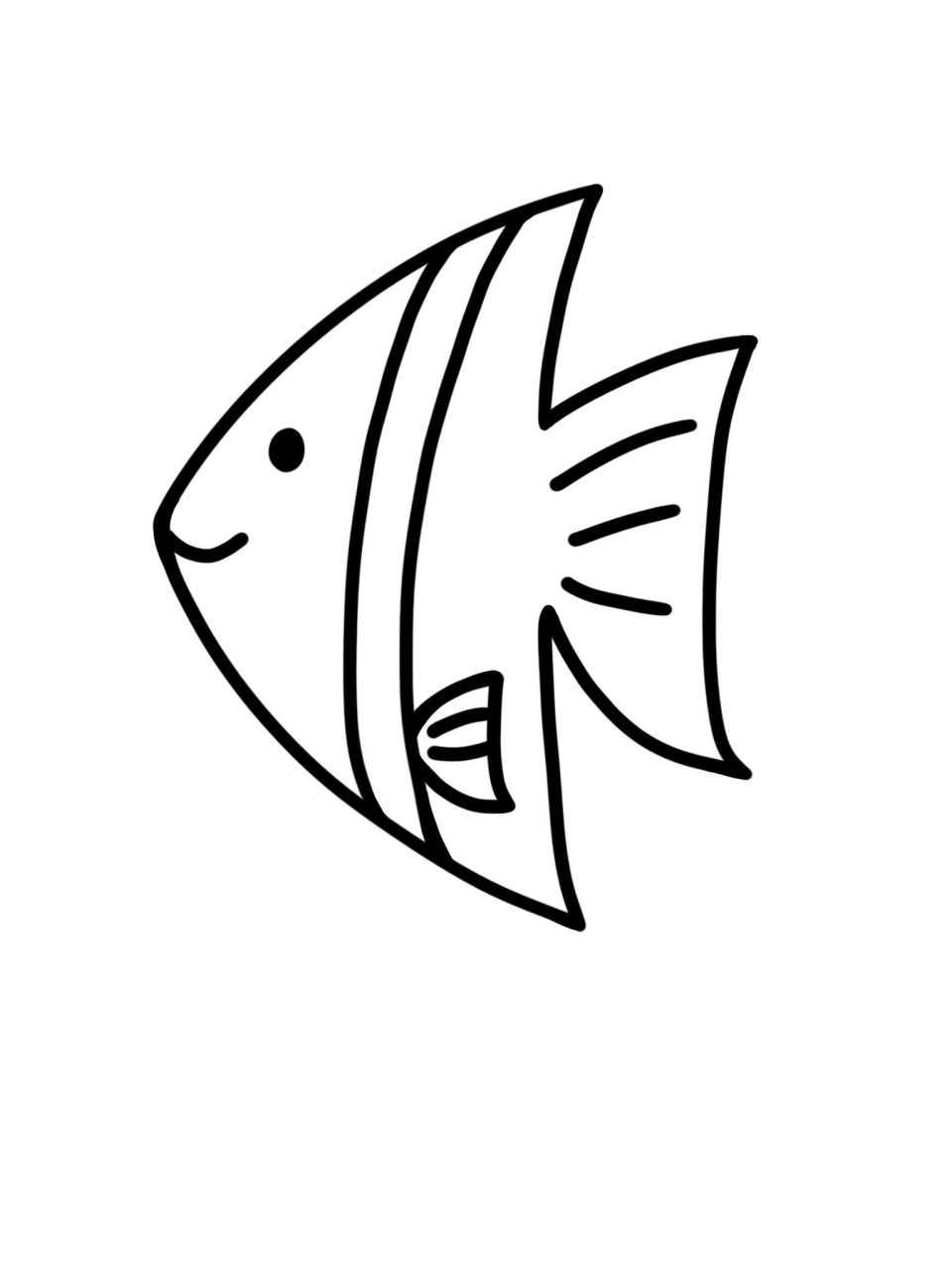 热带鱼简笔画可爱图片