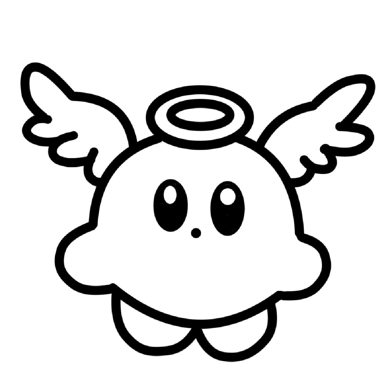 简笔画|小天使星之卡比～附教程 临摹