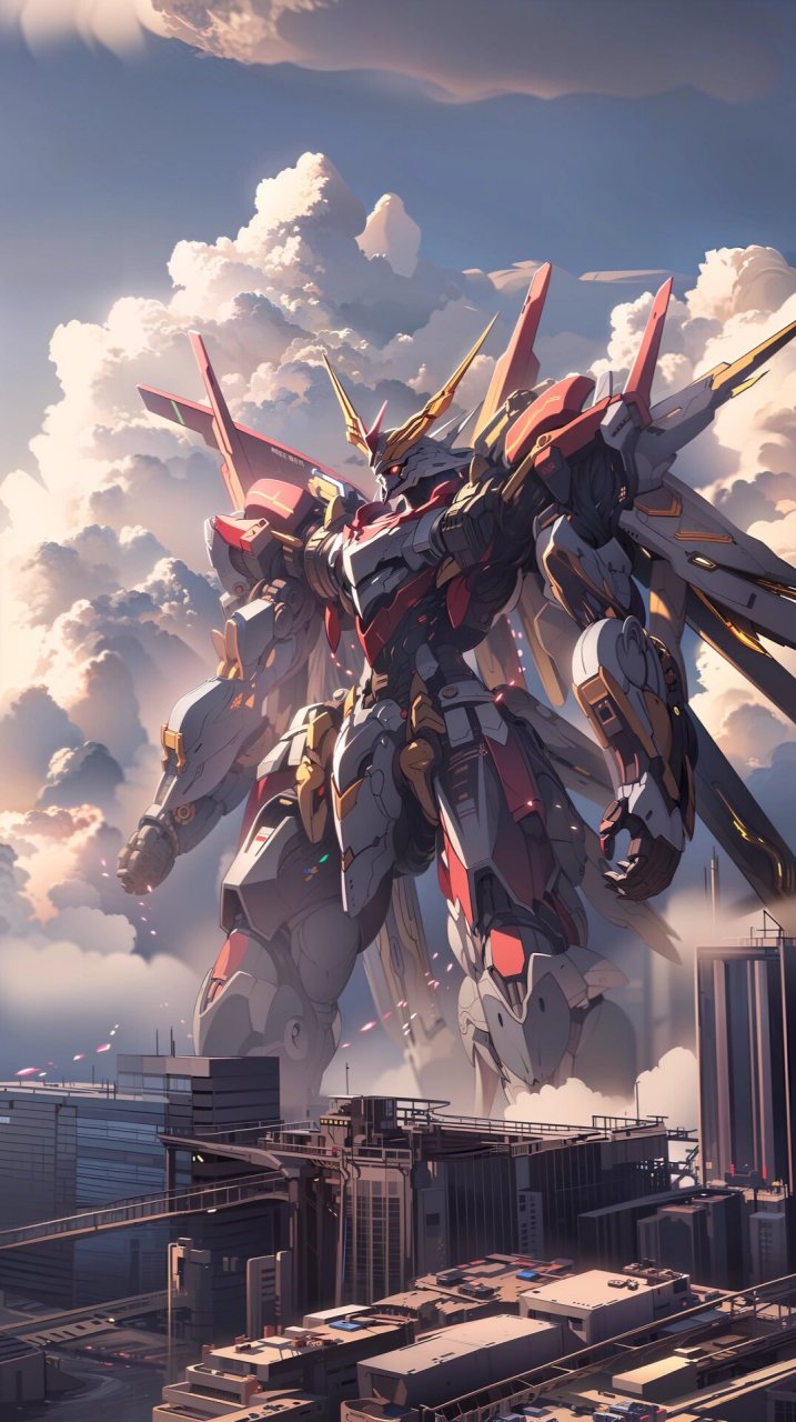 手机壁纸丨高达机甲丨原图都是超高清哦 眼前的楼群瞬间变得微不足道