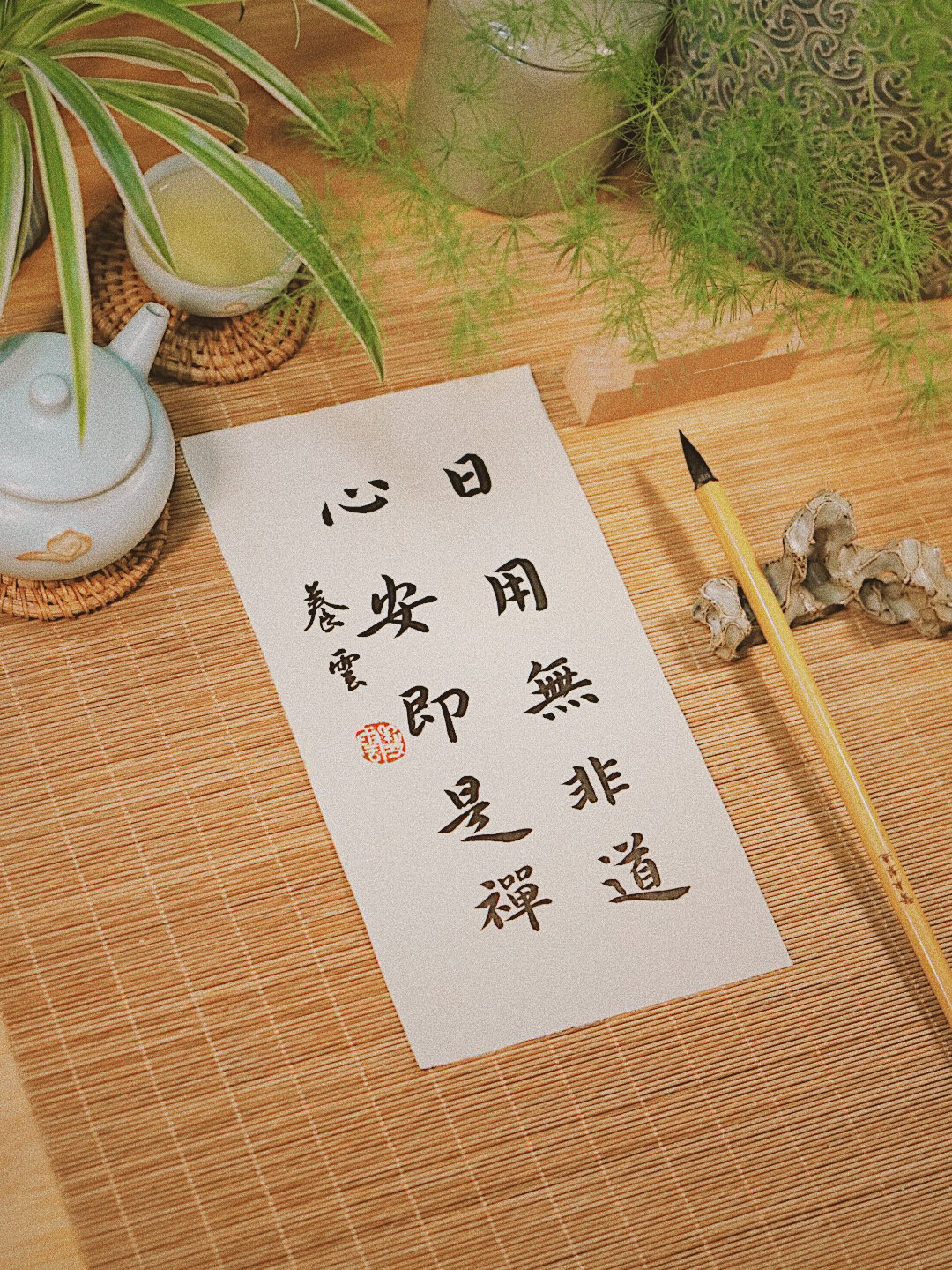 书法丨养云手写丨日用无非道,心安即是禅  ——"人生苦短,勿忘心安.