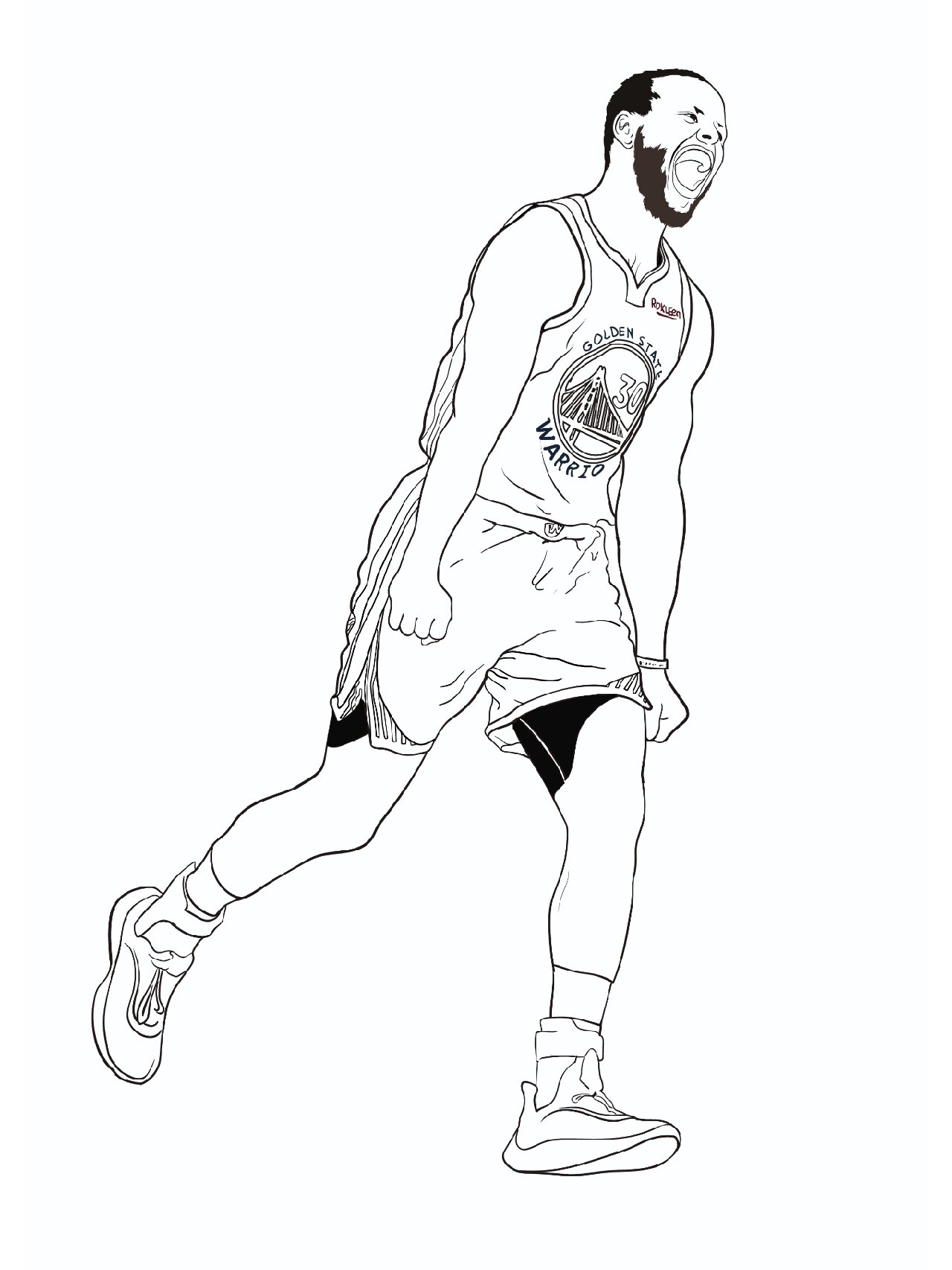 史蒂芬-库里 手绘插画