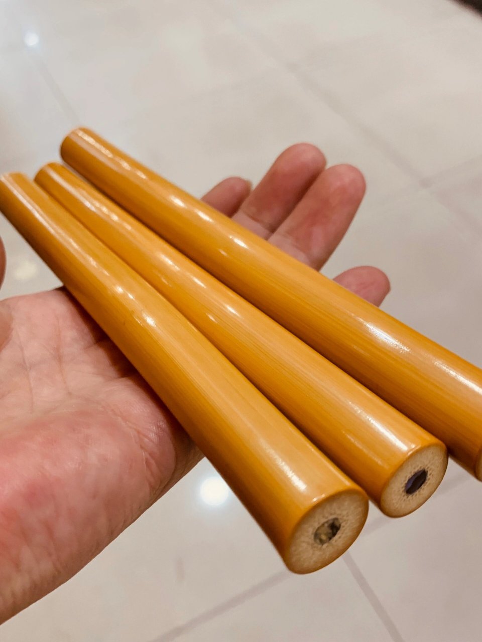 极品实心玉竹[如意金箍棒] 太老的料了,玉质细腻油润丝滑,y角山玉化