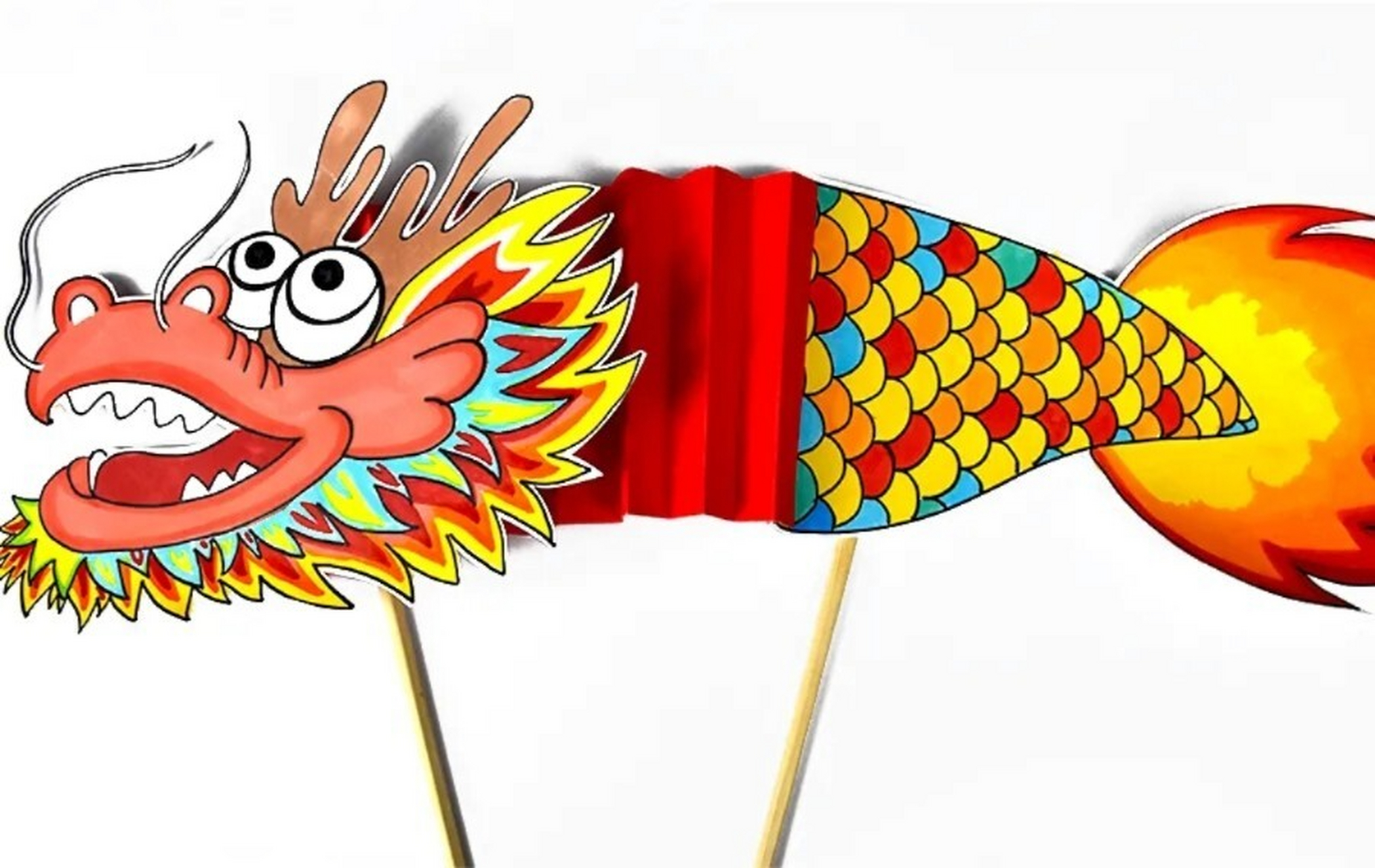 儿童画教程|元宵节主题课程之舞龙 教学重难点 1,讲述有关元宵节来历