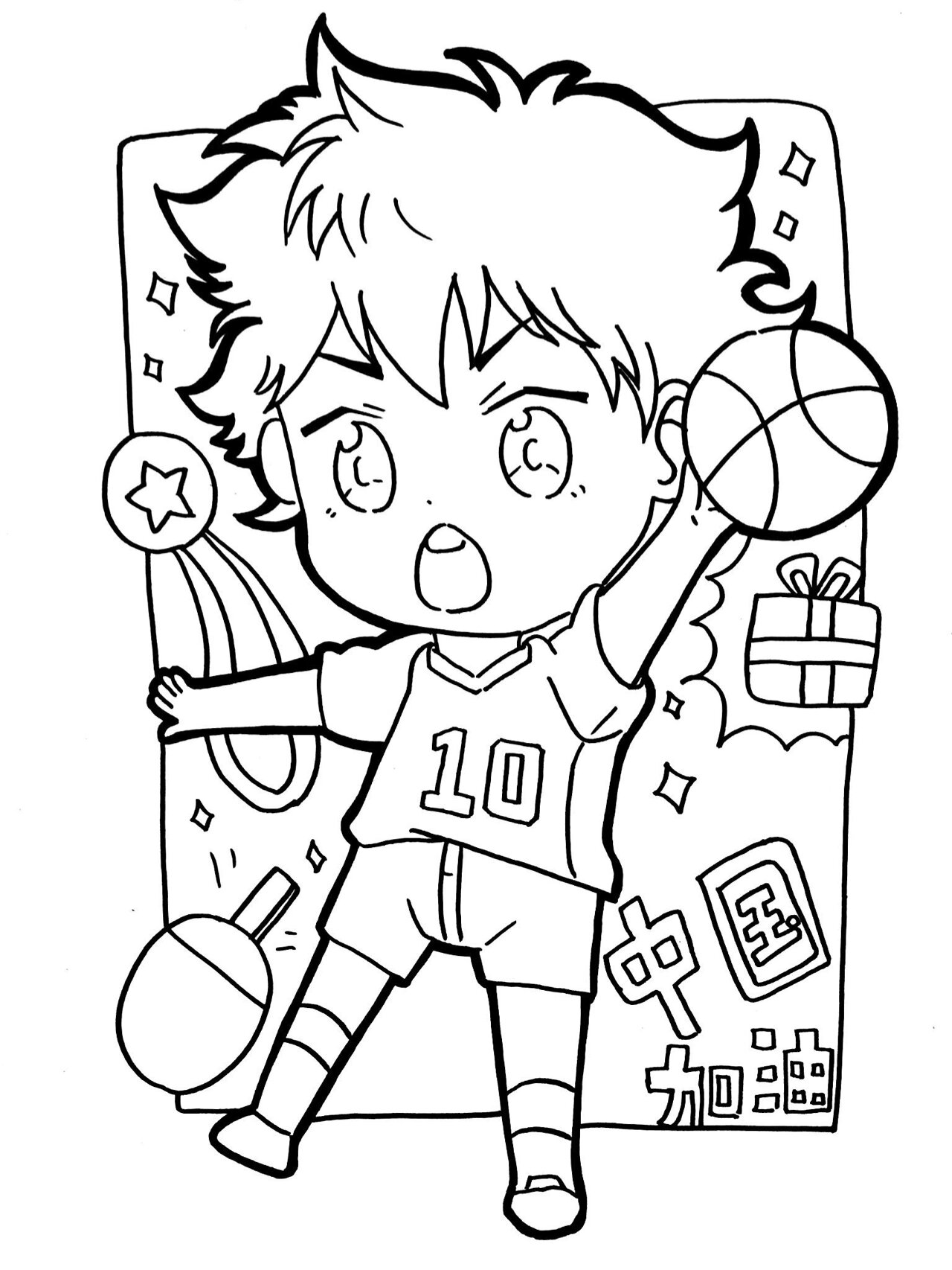 q版动漫男生系列(线稿) 临摹请标明出处 9215 马克笔动漫