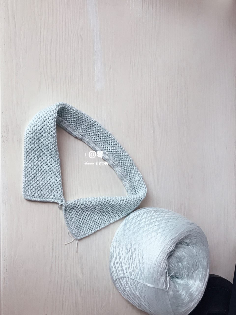 马鞍肩毛衣领口如何分针 领子织好了  96 #手工编织毛衣