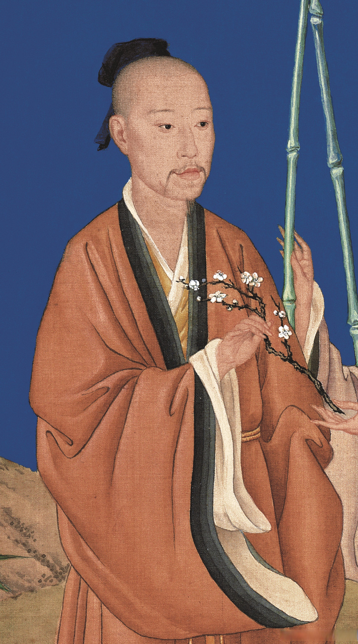 《平安春信图》,清代,郎世宁,纸本设色画,纵68.8厘米,横40.