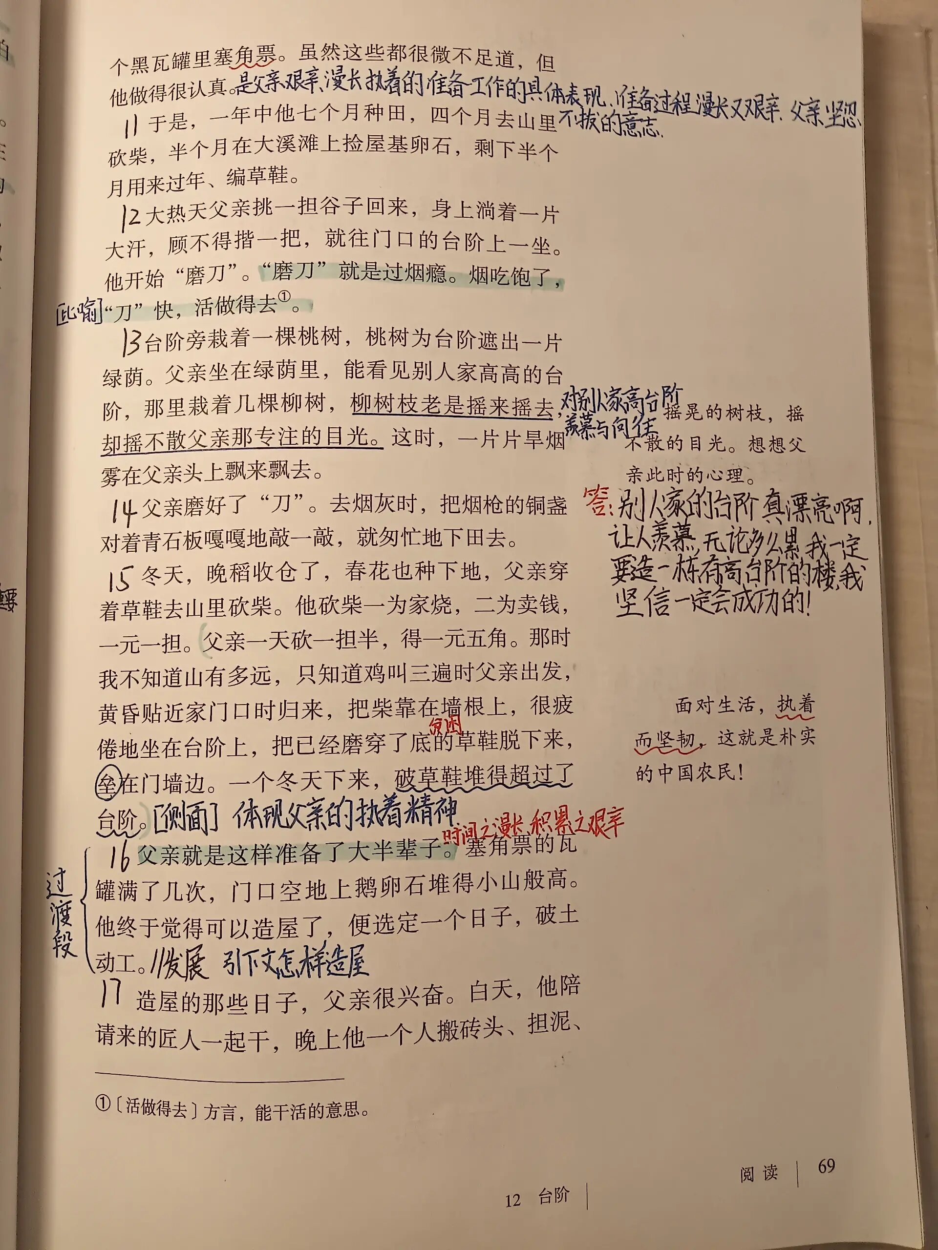 七下语文第12课《台阶》预习笔记来啦