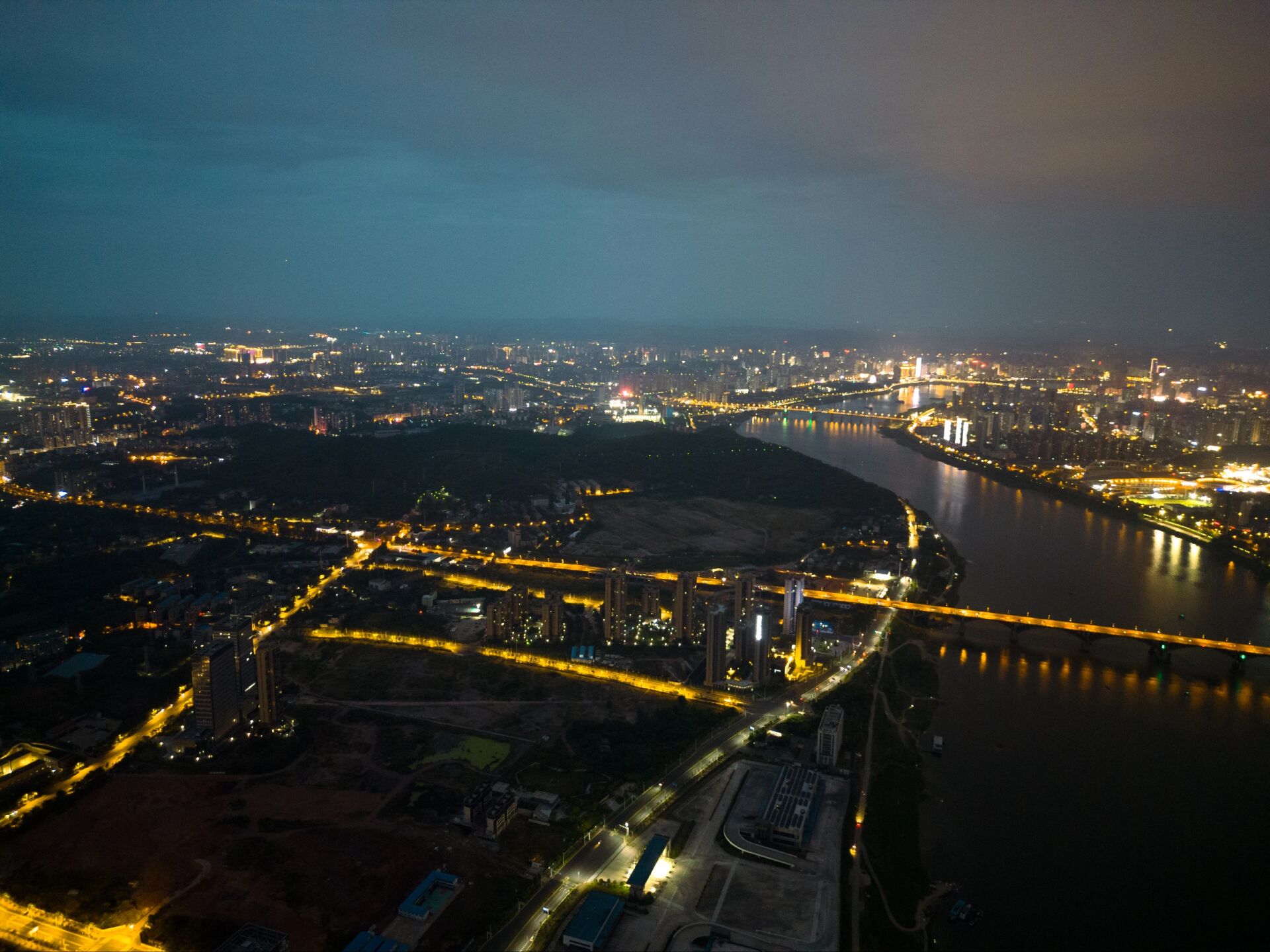 株洲大桥夜景图片