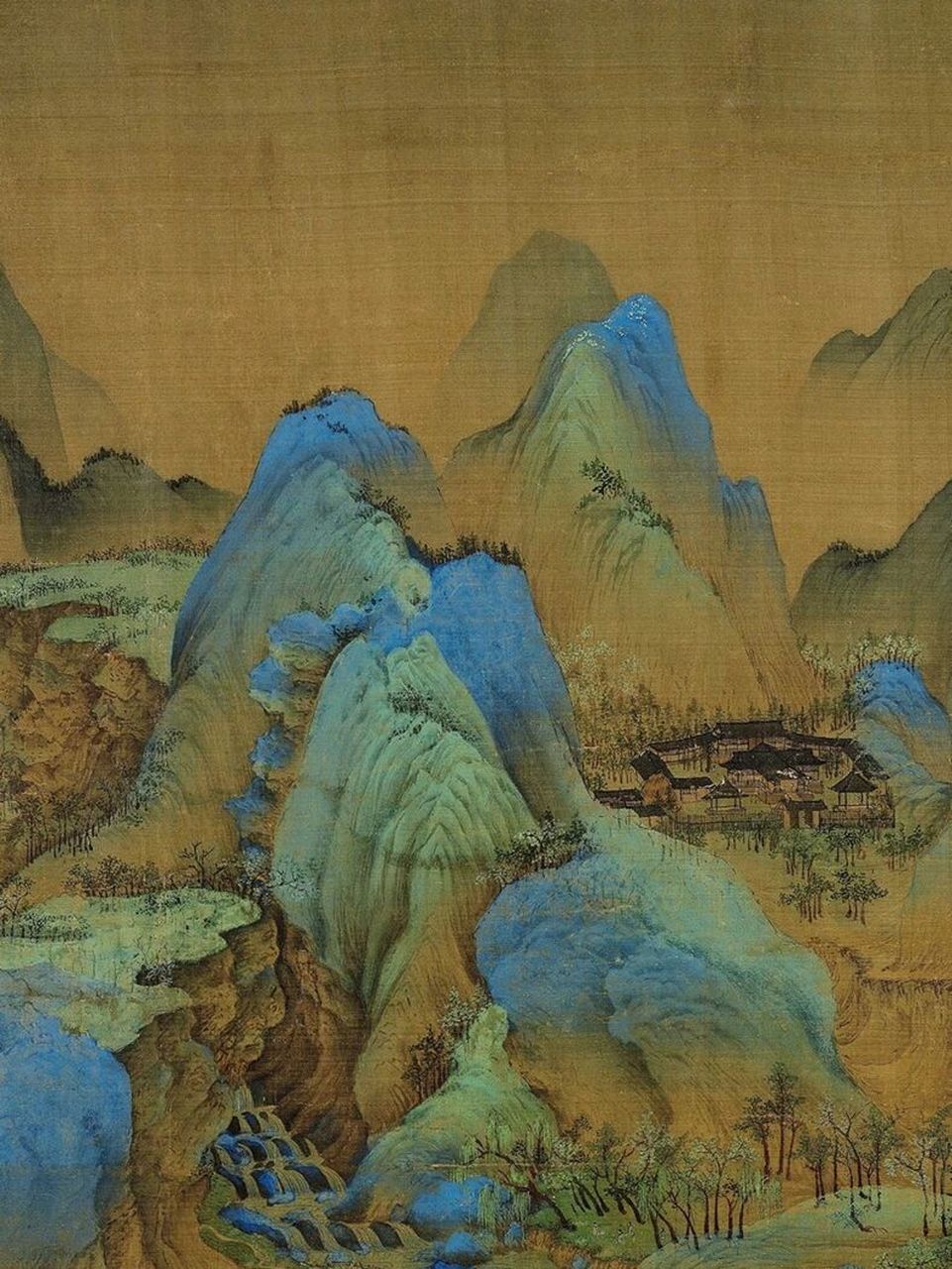 王希孟《千里江山图》原稿全图 高清图 王希孟《千里江山图》原稿全图