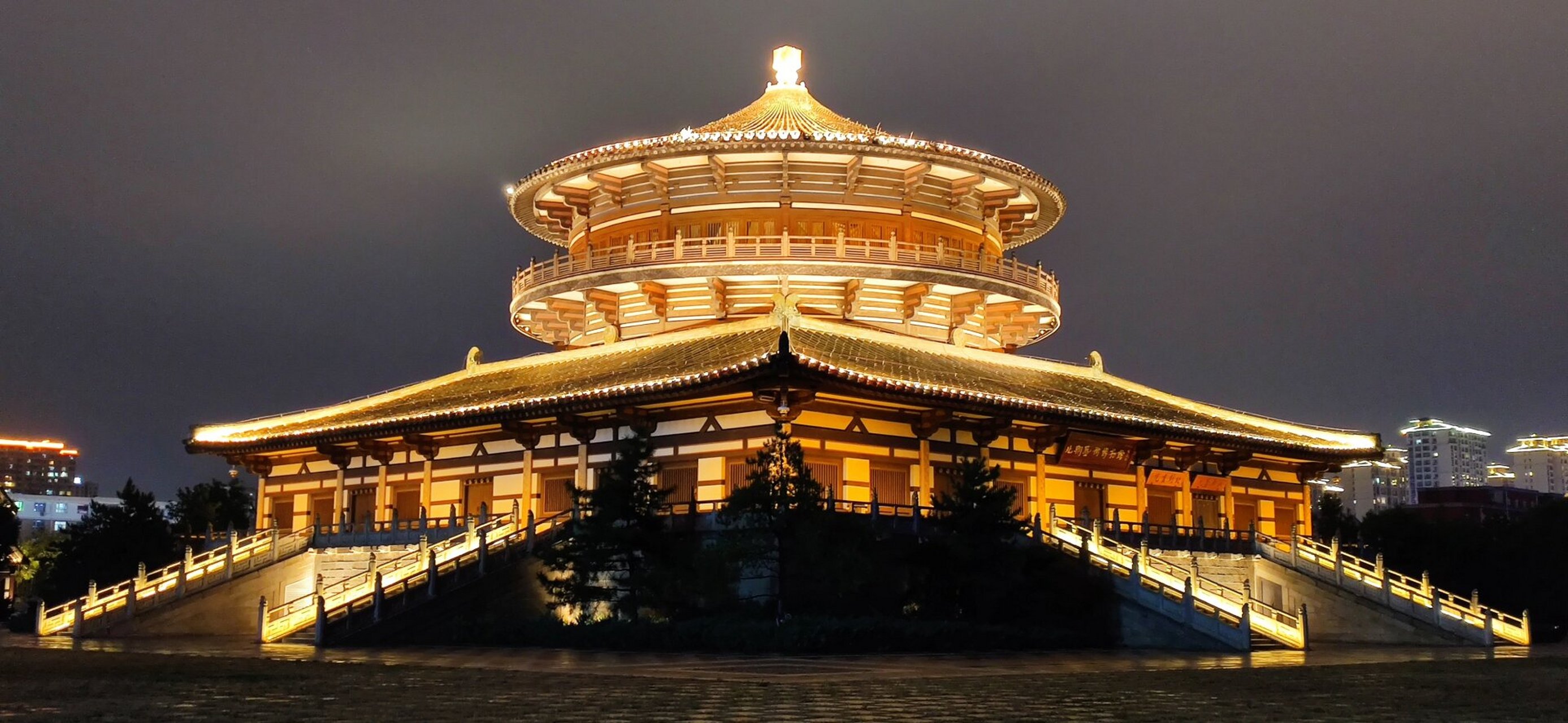 7 大同明堂公园 北朝艺术博物 夜景 明堂遗址公园 大门免费不用预约