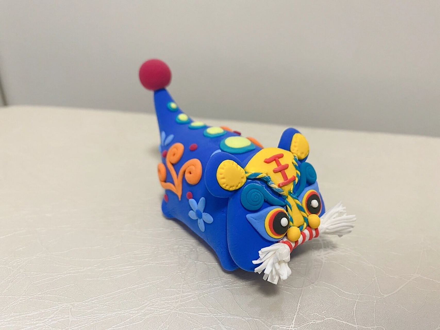 黏土作品布老虎 最近捏黏土捏上瘾了 有空的时候就捏一点 终于完成了