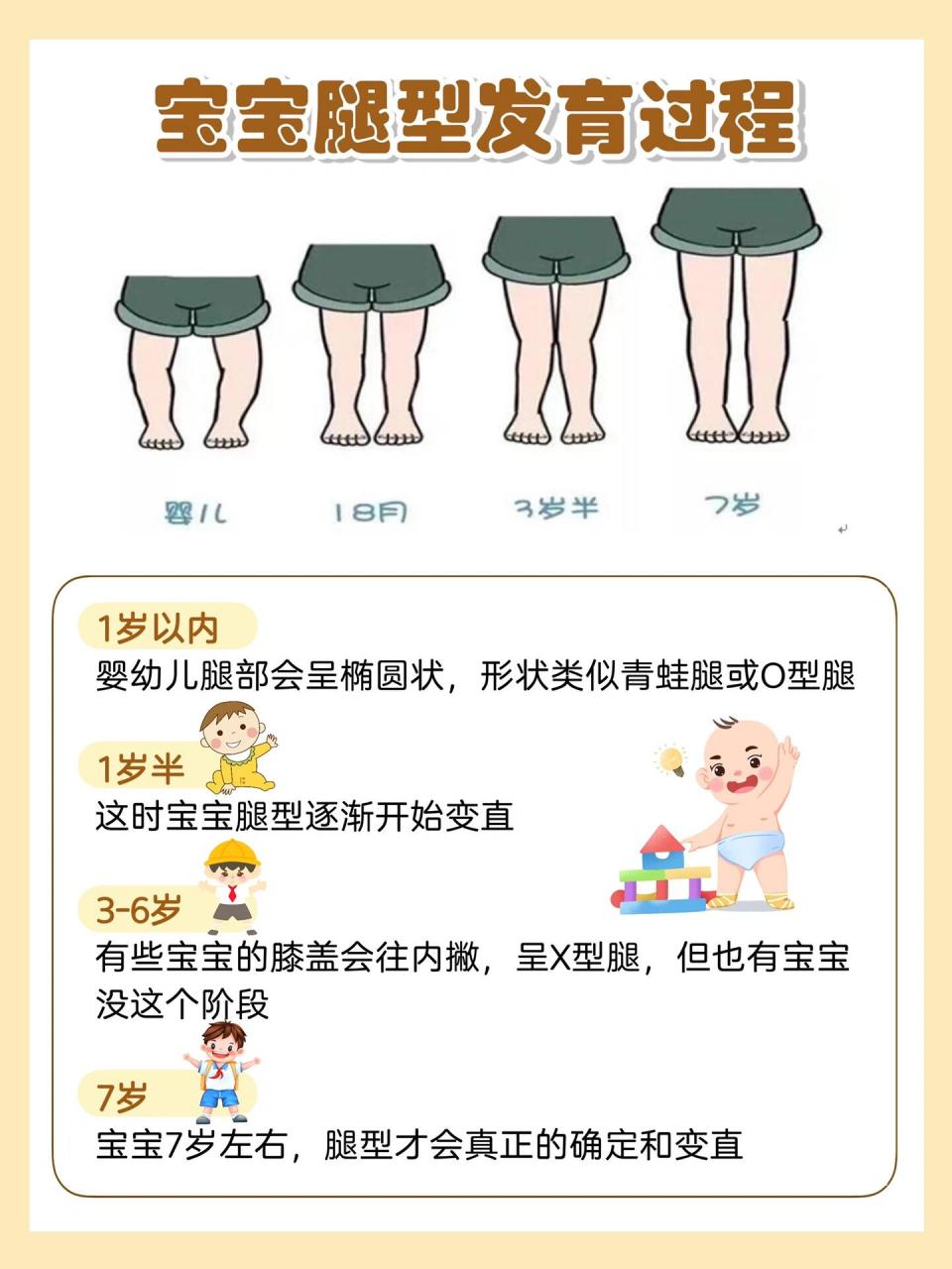 宝宝腿型发育过程图片