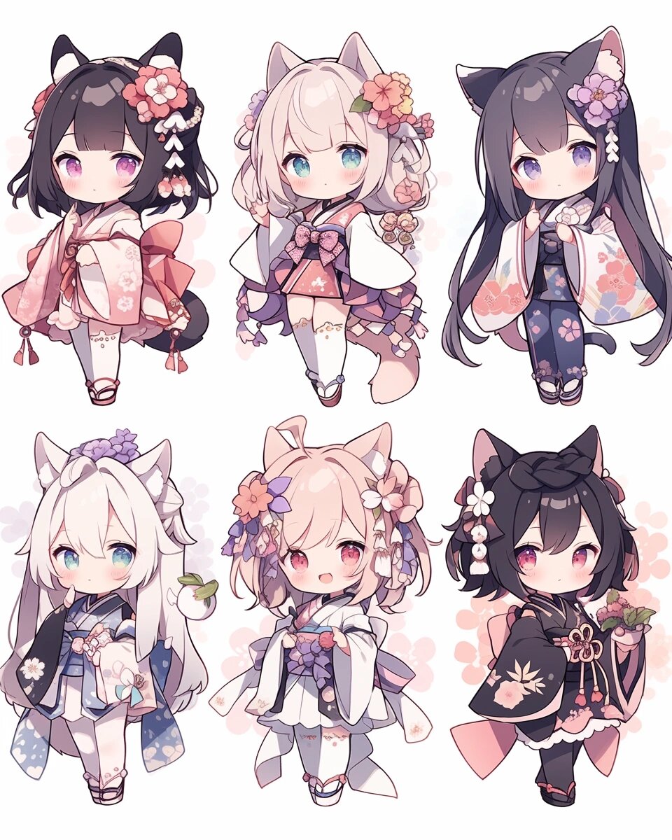 绘画素材|怎么会有这么可爱的q版人设 带一只回家吧