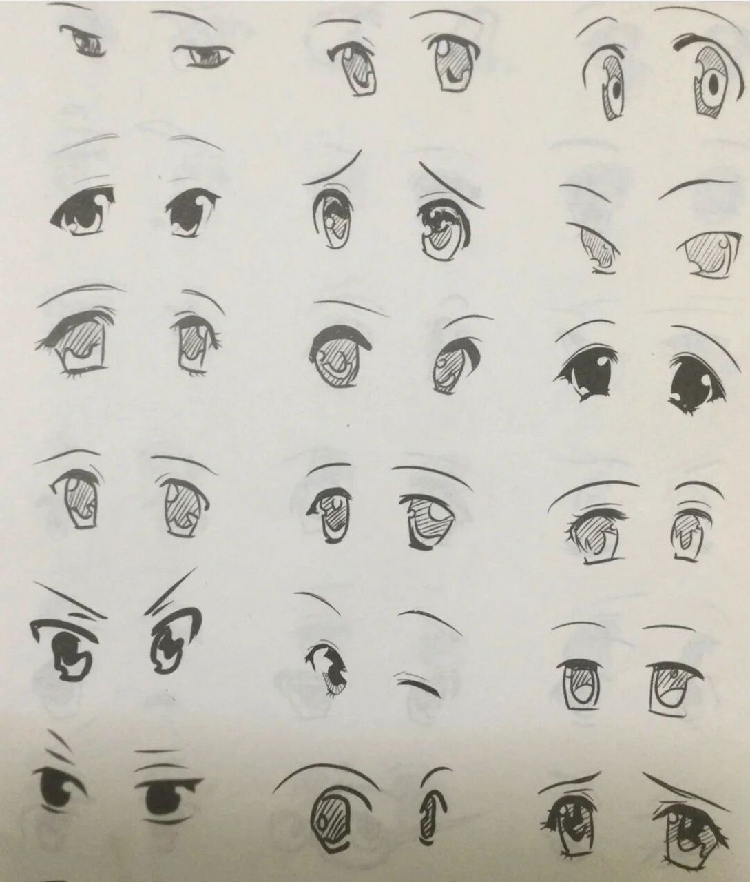 手绘动漫少女眼睛素材