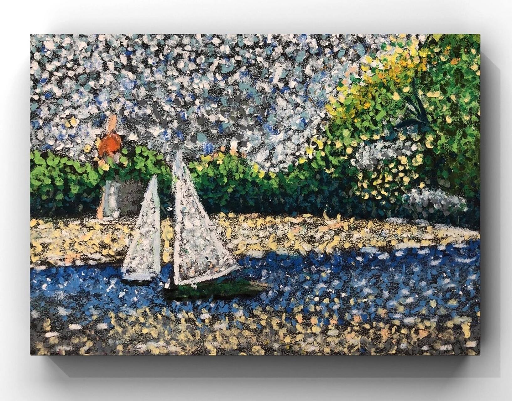 课程《点彩》3-4年级 重彩油画棒点画法 记录95学生作品 学习大师