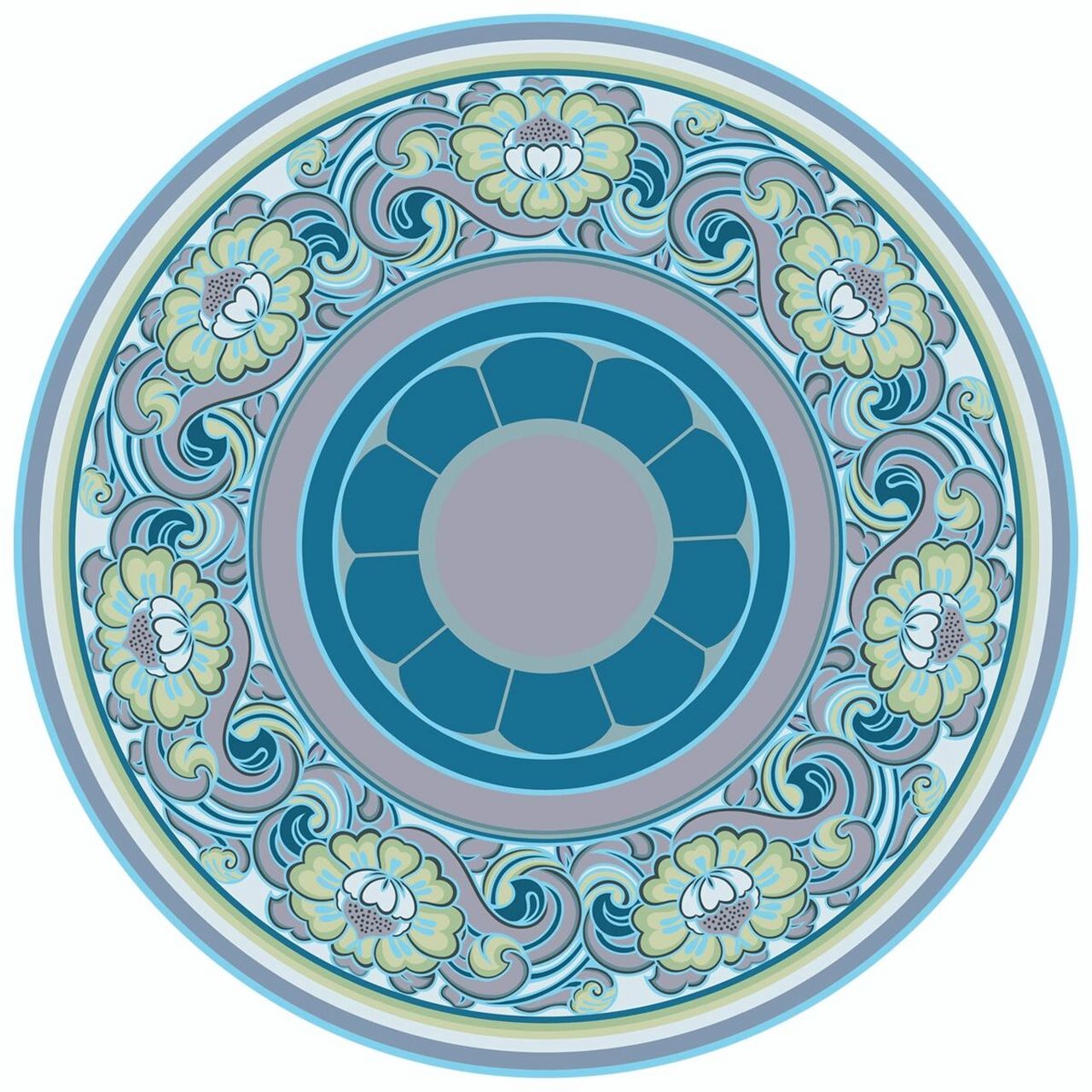 敦煌藻井纹样——蓝 传统图案纹样 设计 汉服 9794979497