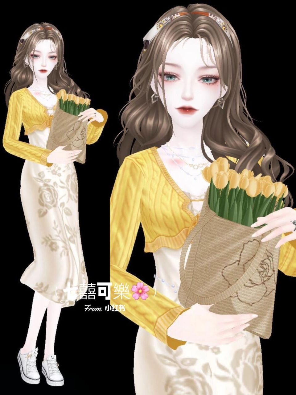 昨天穿红颜色的 今天穿黄颜色的 #qq炫舞手游# #qq炫舞手游穿搭# #穿