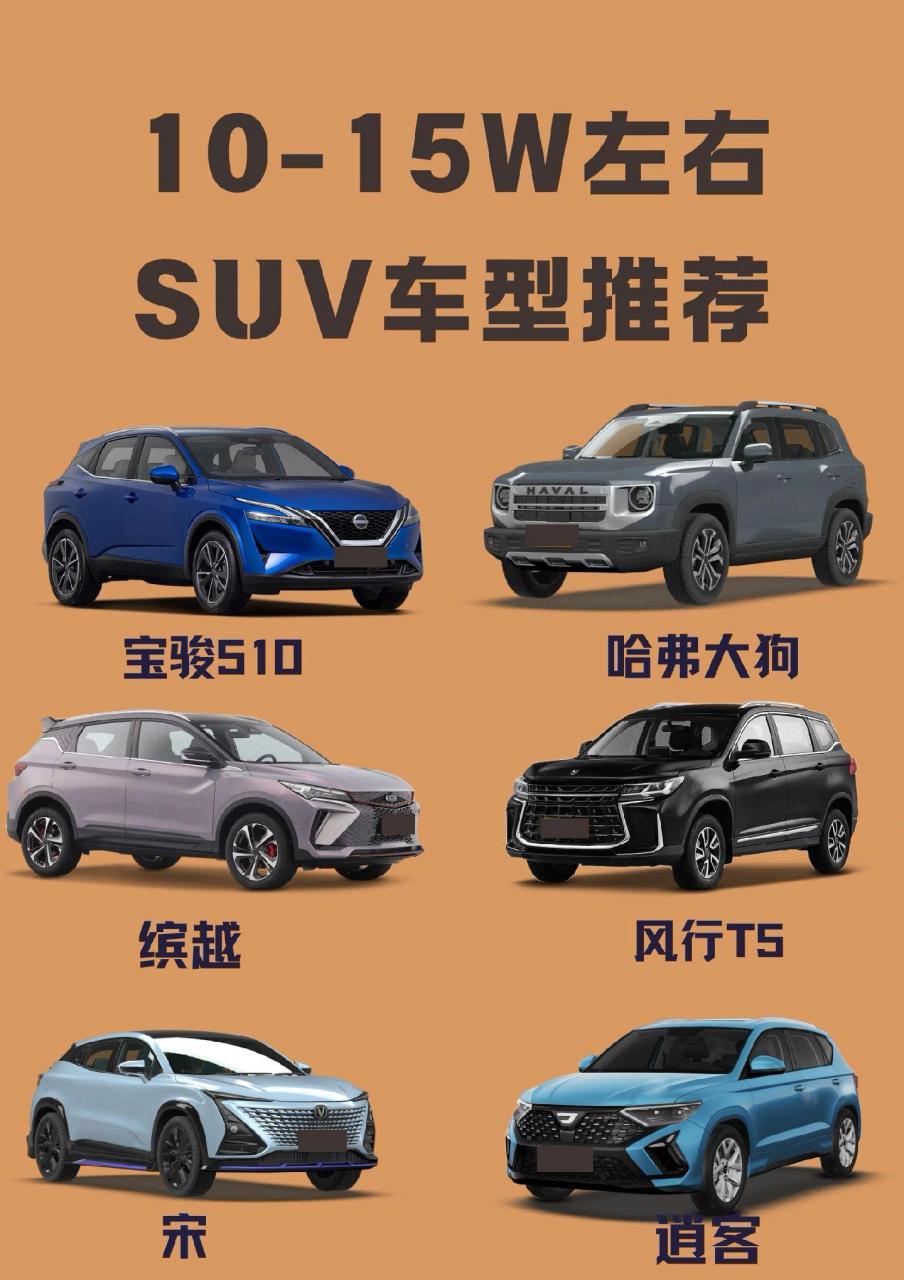 15万左右的suv车型推荐