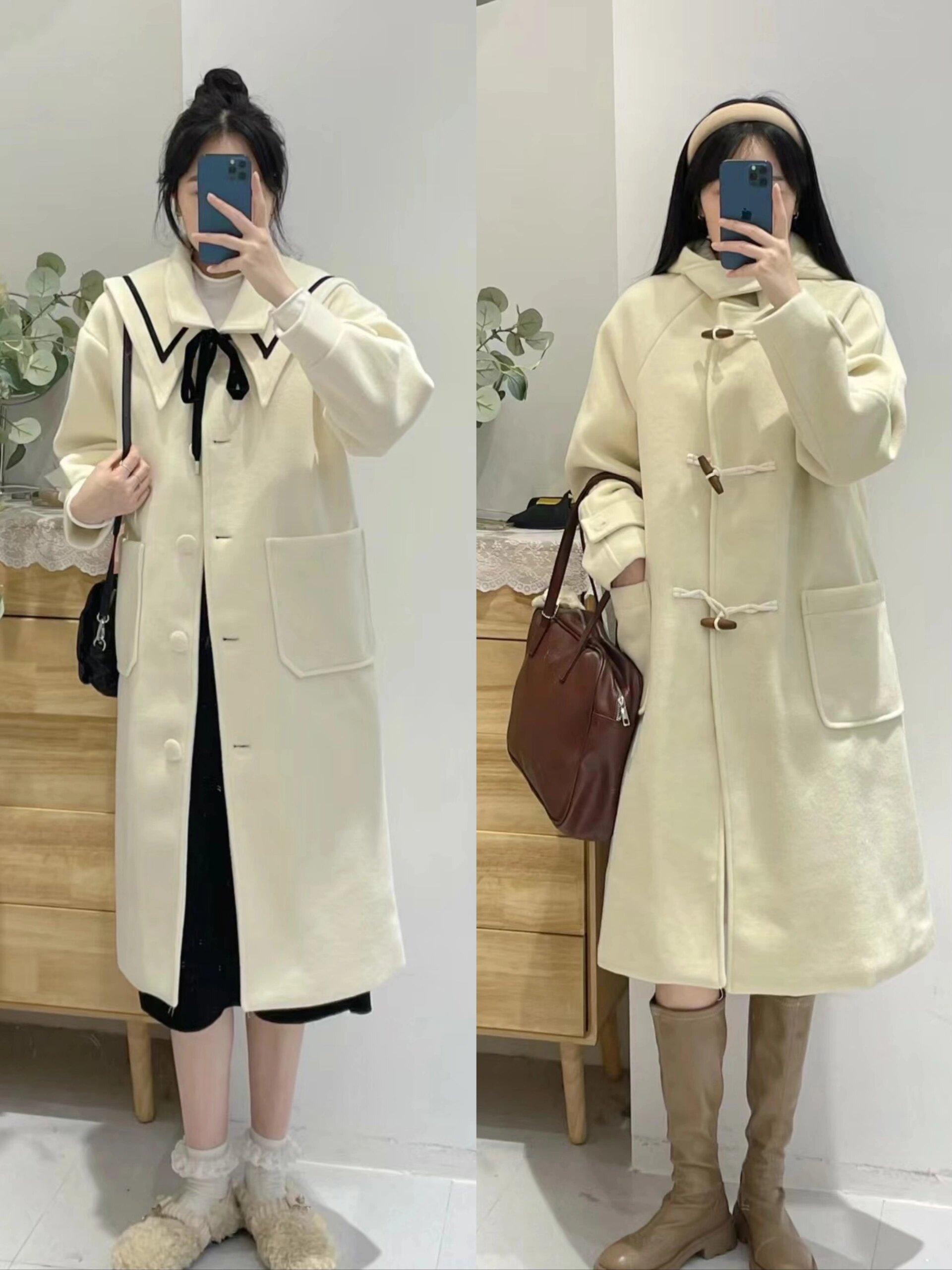 小个子|米色大衣穿搭合集75157515