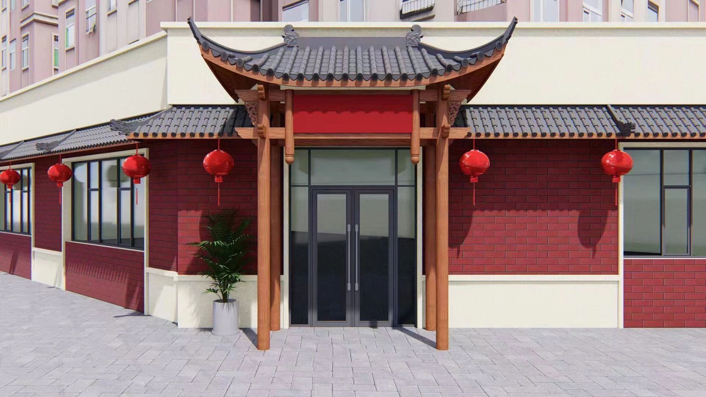 中式仿古门头设计案例鉴赏 想要生意好 中式门头少不了 97 中式门头