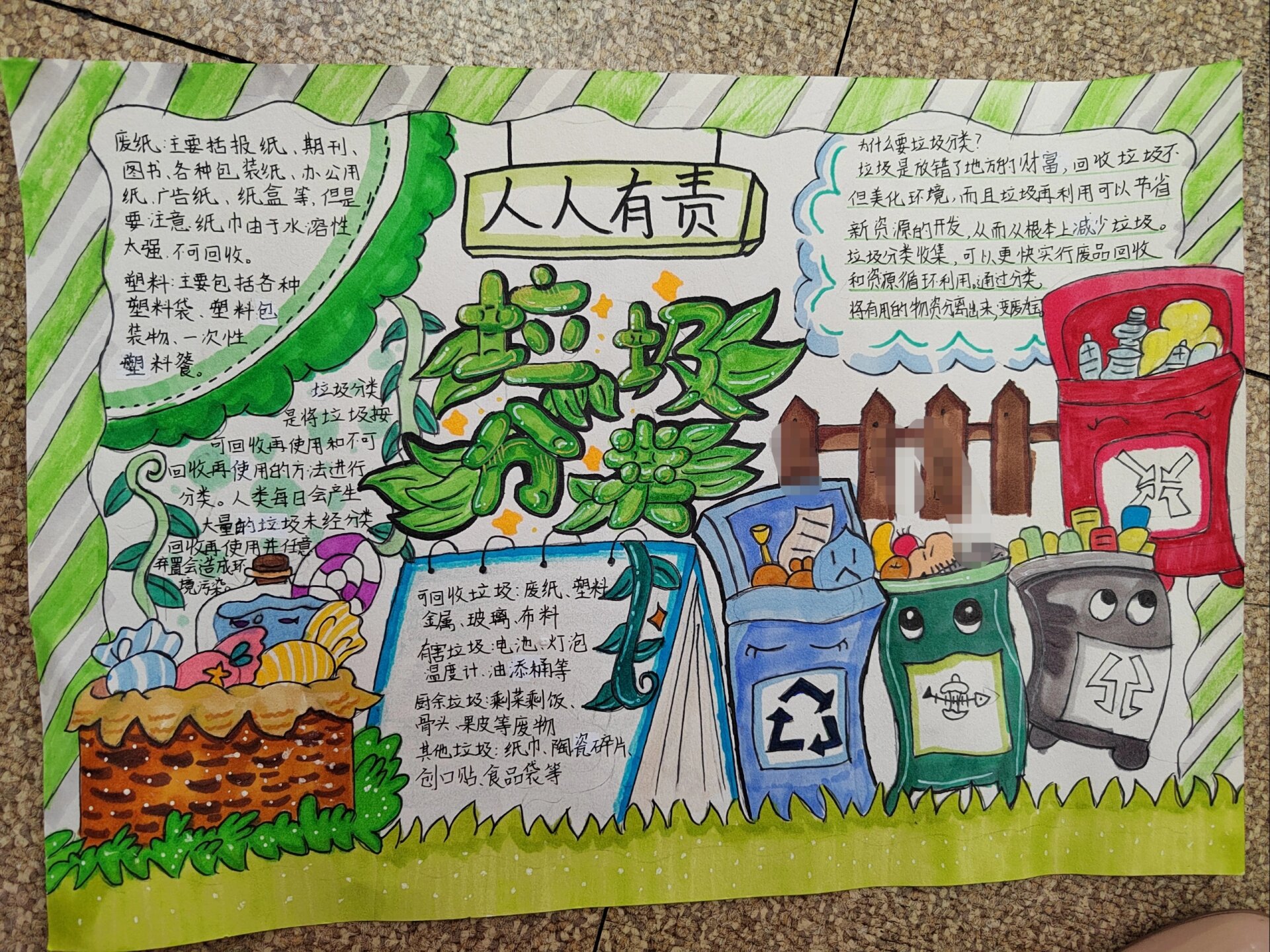 3.垃圾分类靠大家,健康生活你我他. 4.