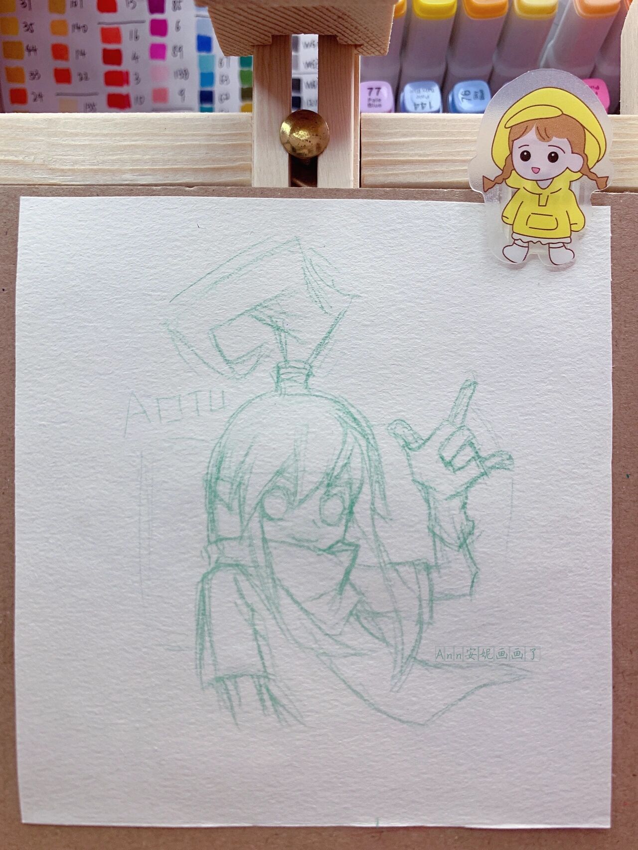 画画|彩铅手绘凹凸世界艾比@脸脸王wang的动态