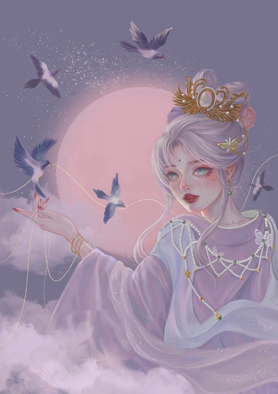 七夕特辑·织女星 七夕织女星拟人来啦 凑个热闹摸个织女姐姐吧 少不