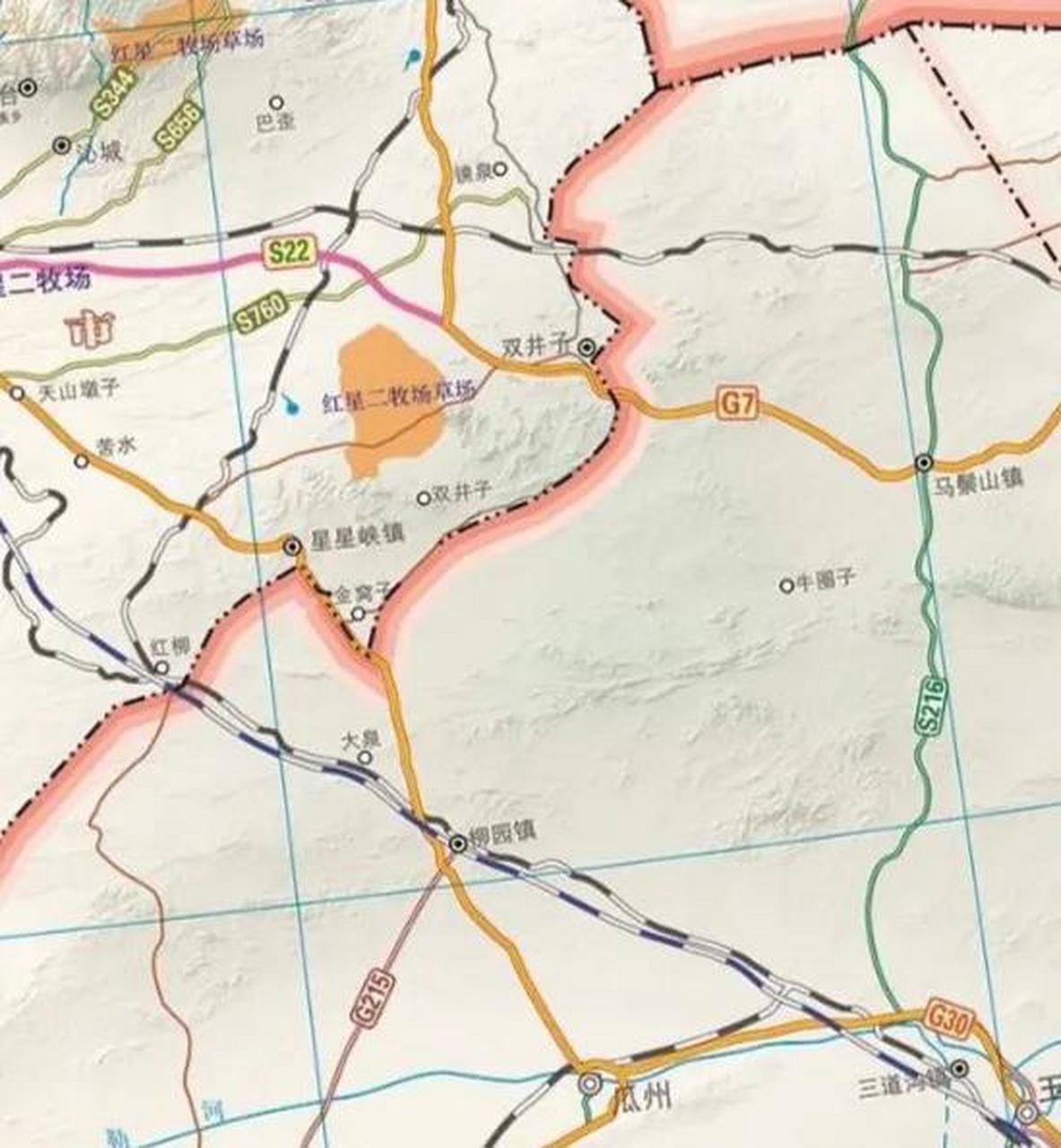 柳园镇,双井子乡与马鬃山镇,这四个乡镇两两对应,是新疆与甘肃的交汇
