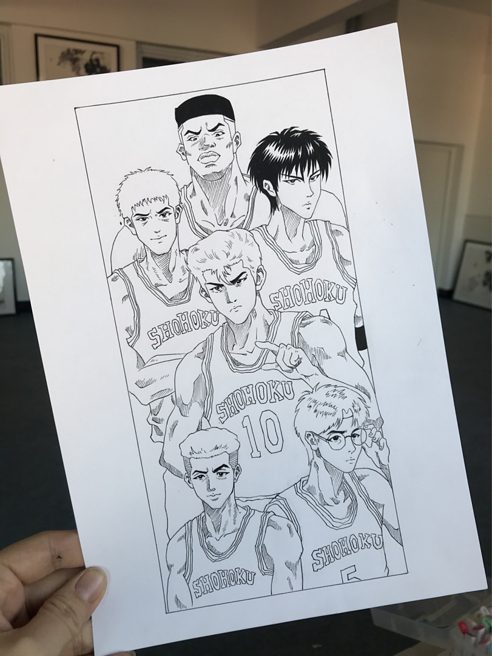 马克笔手绘动漫人物灌篮高手 临摹小王不在 造型不是很准,想临的同学